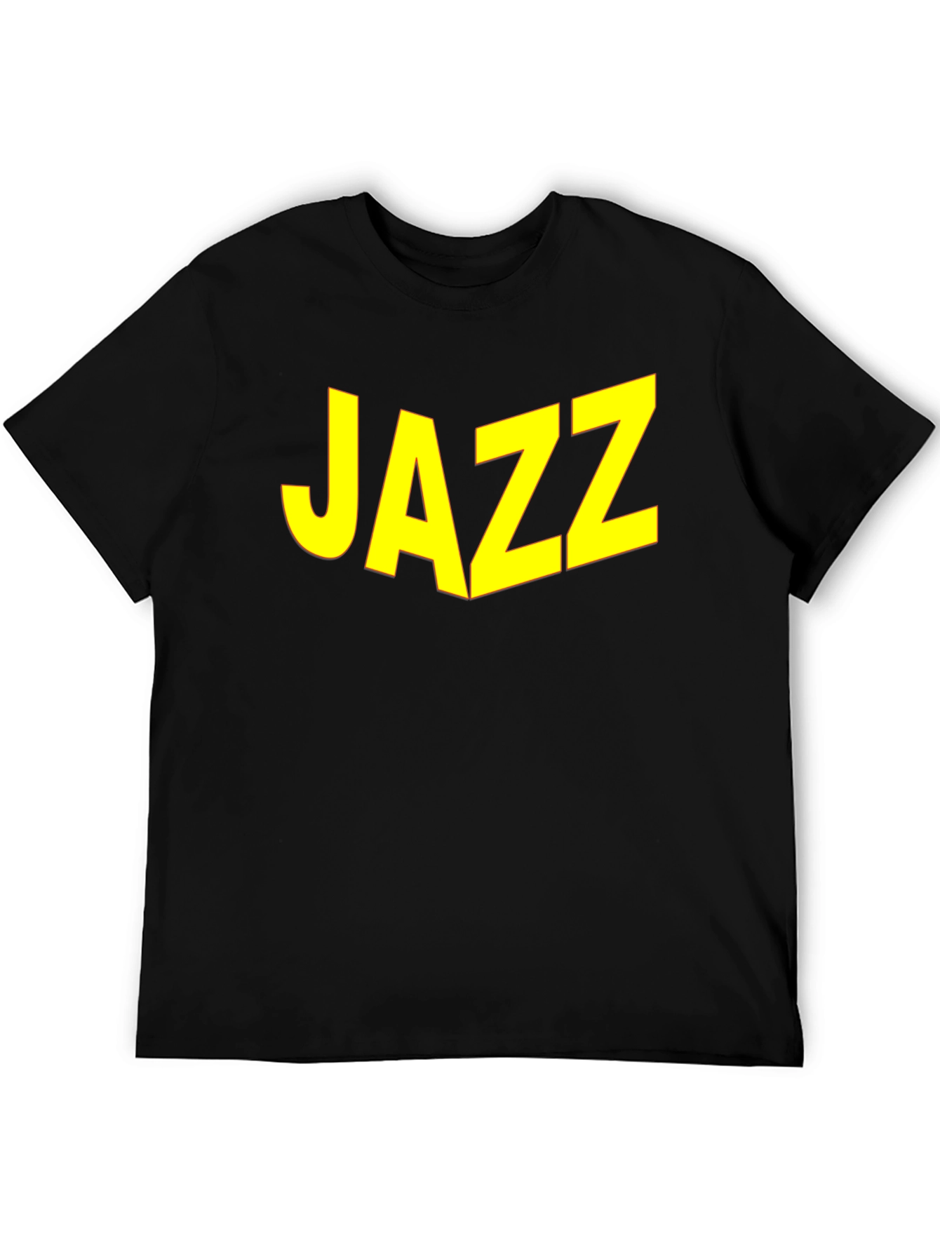 JAZZ Graphic Tee - Bold Yellow Print on Black