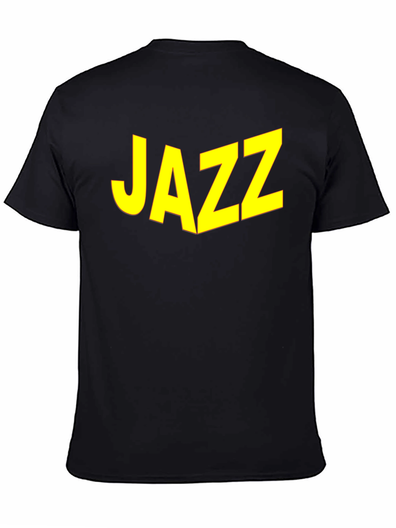 JAZZ Graphic Tee - Bold Yellow Print on Black