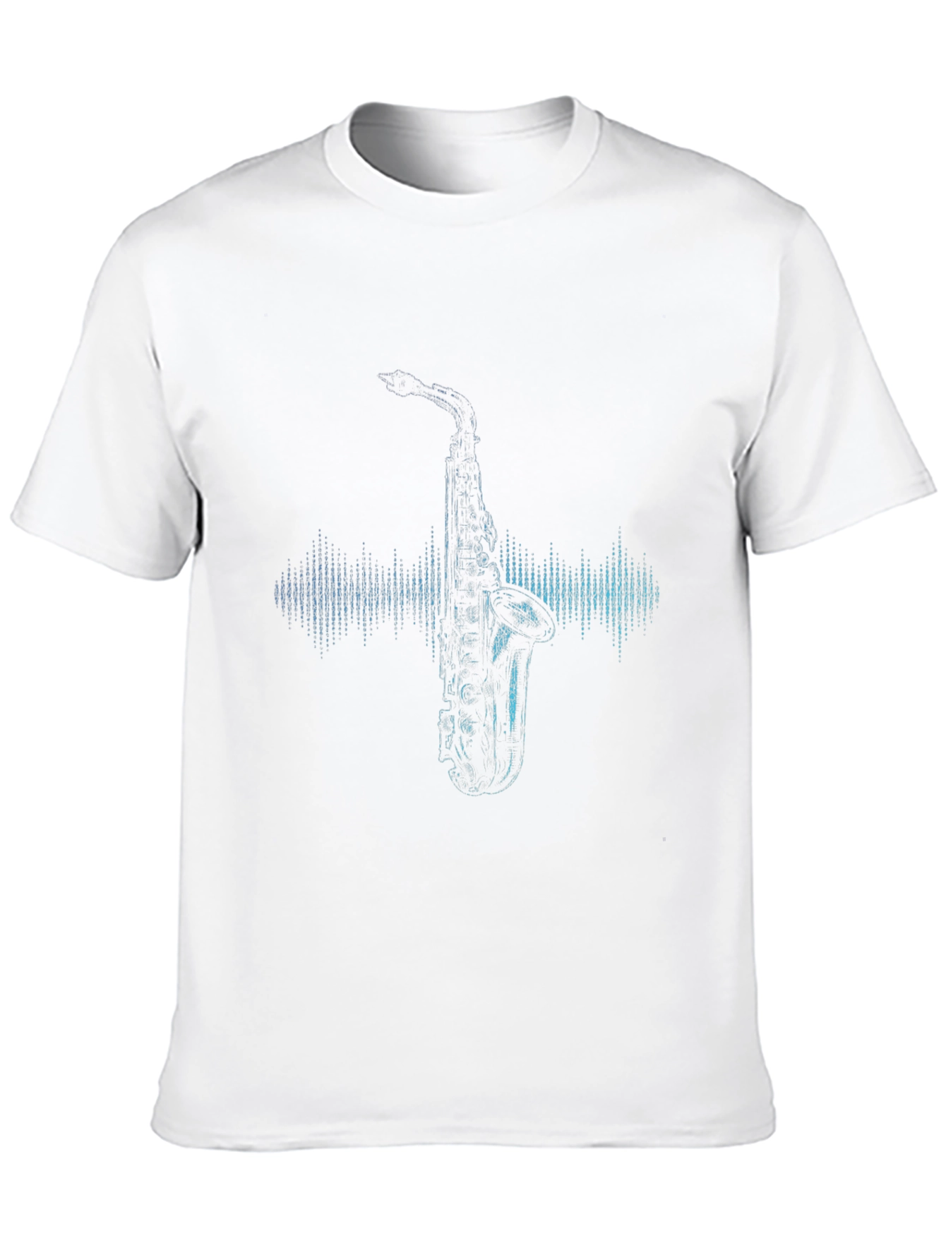 Saxophone Graphic Black Tee - Cool Music Lover Shirt