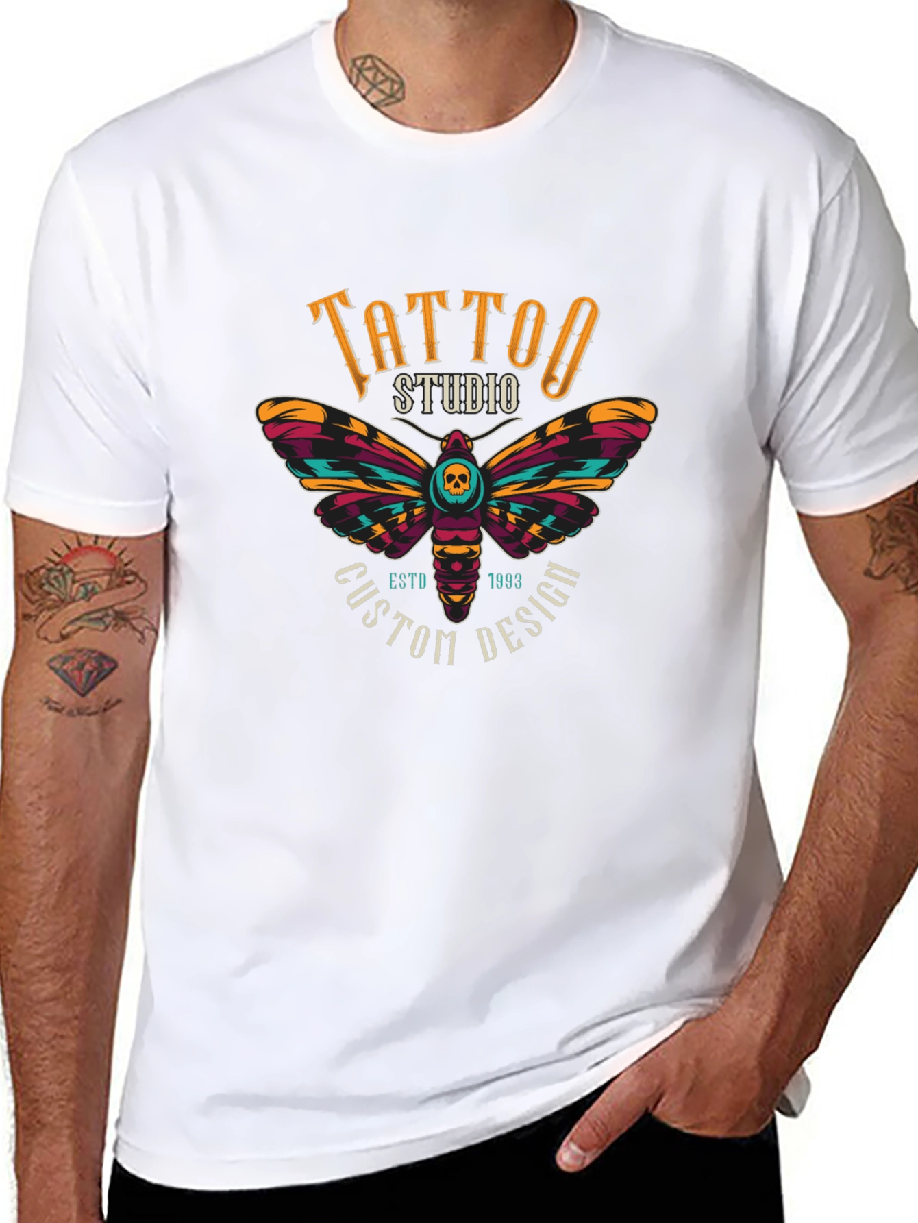 Tattoo Studio Moth Graphic T-Shirt