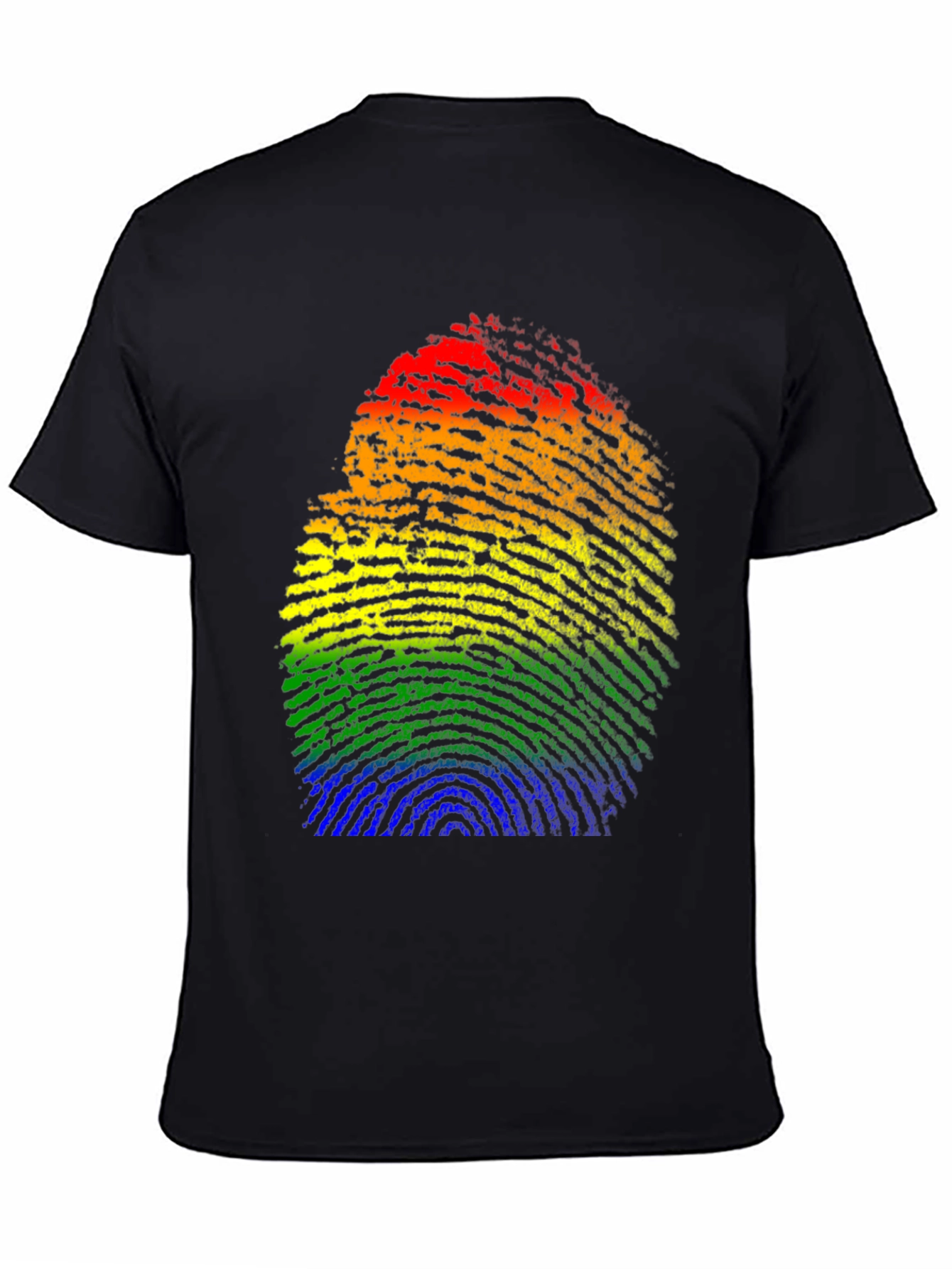 Rainbow Fingerprint Graphic Tee - Pride LGBTQ Shirt