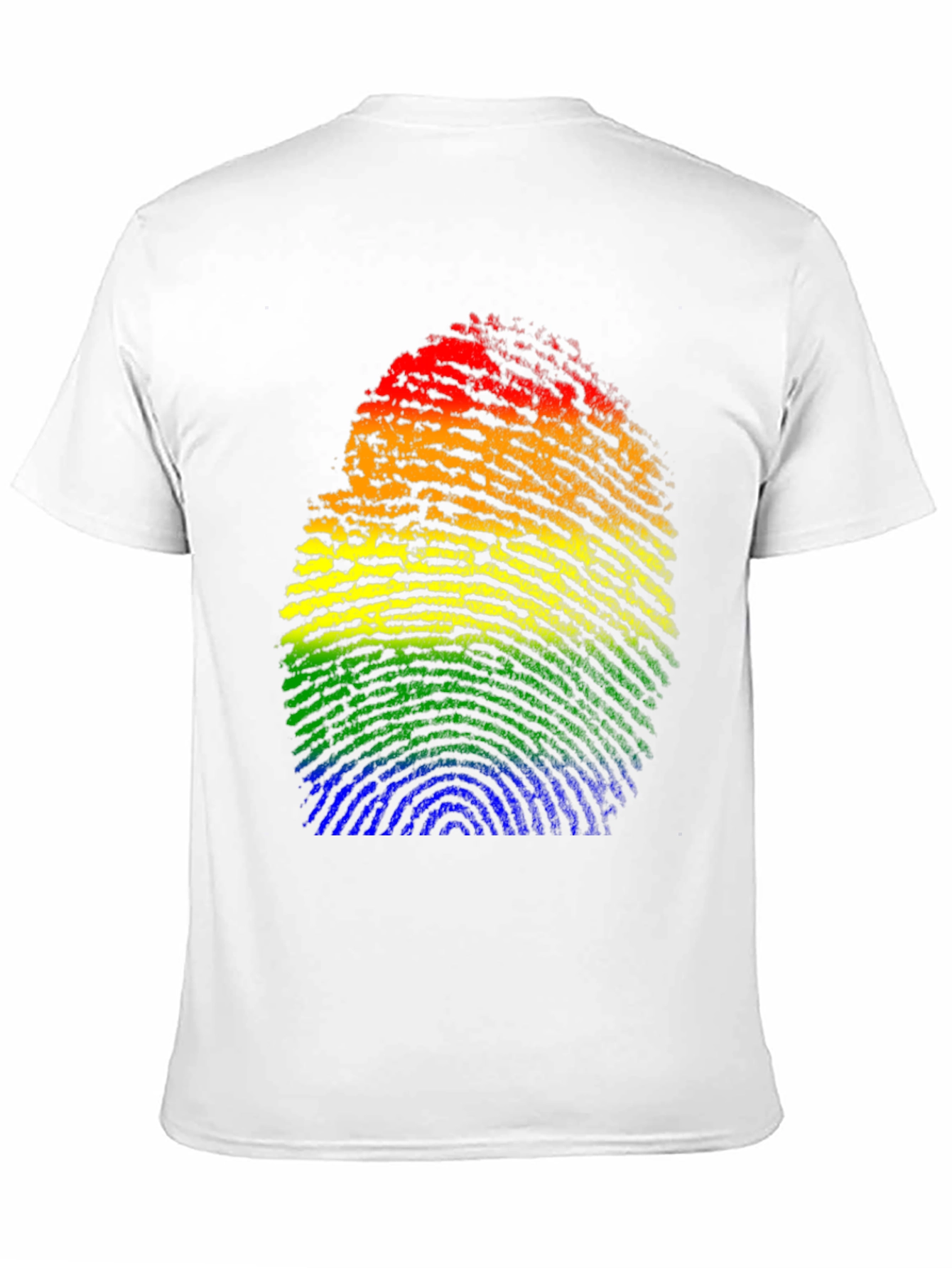Rainbow Fingerprint Graphic Tee - Pride LGBTQ Shirt