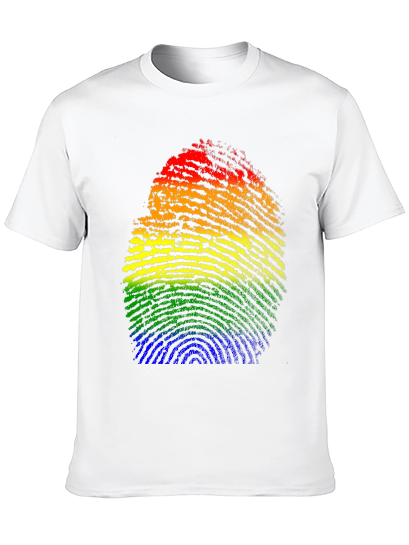Rainbow Fingerprint Graphic Tee - Pride LGBTQ Shirt