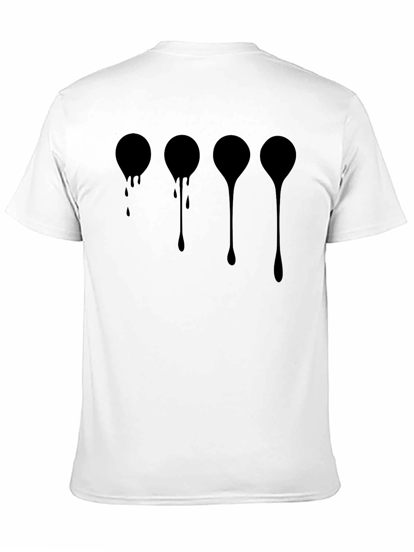 Dripping Circles Graphic Tee - Modern Black T-Shirt