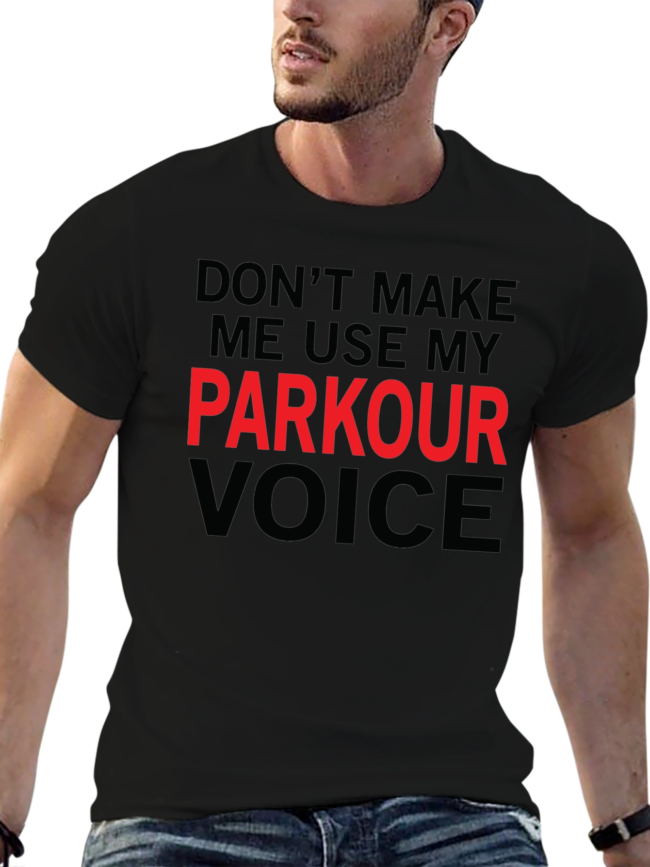 Parkour Voice T-Shirt - Funny Stuntman Tee