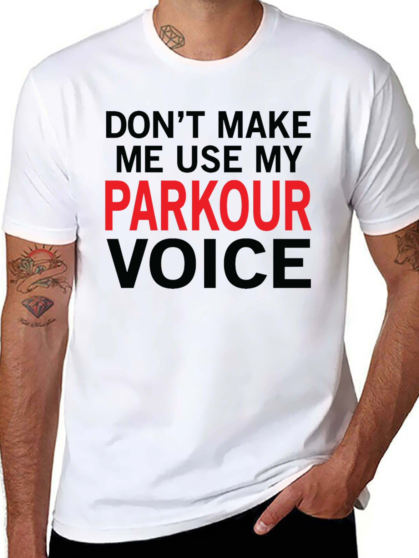 Parkour Voice T-Shirt - Funny Stuntman Tee