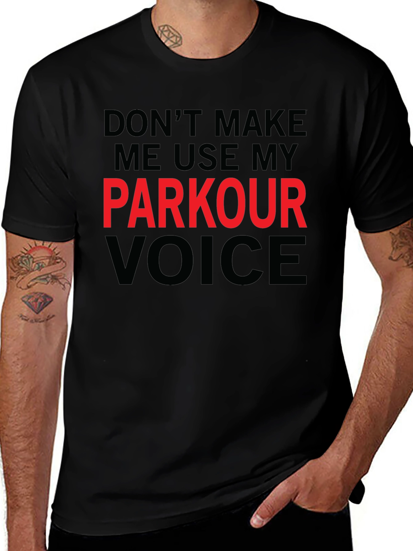 Parkour Voice T-Shirt - Funny Stuntman Tee