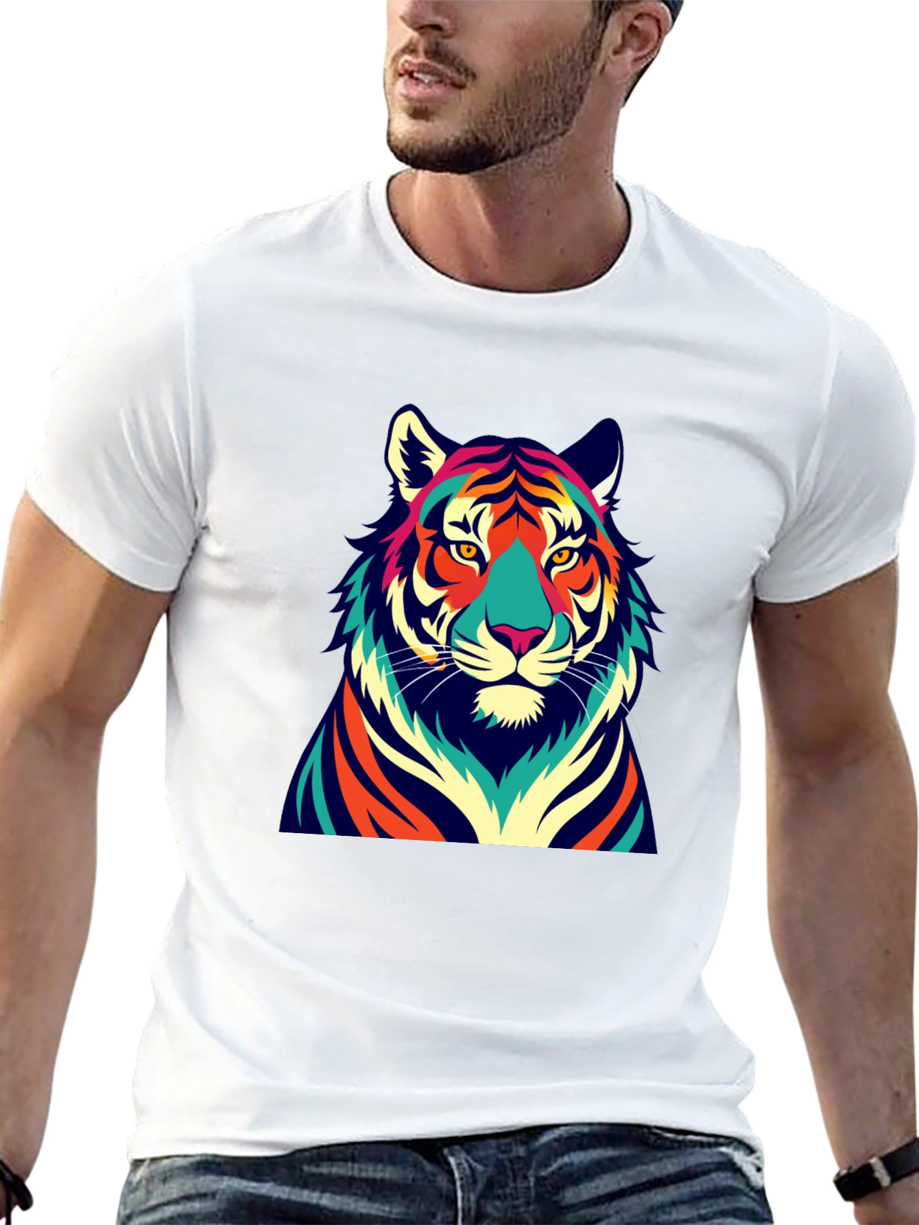Vibrant Tiger Graphic Tee - Bold Style