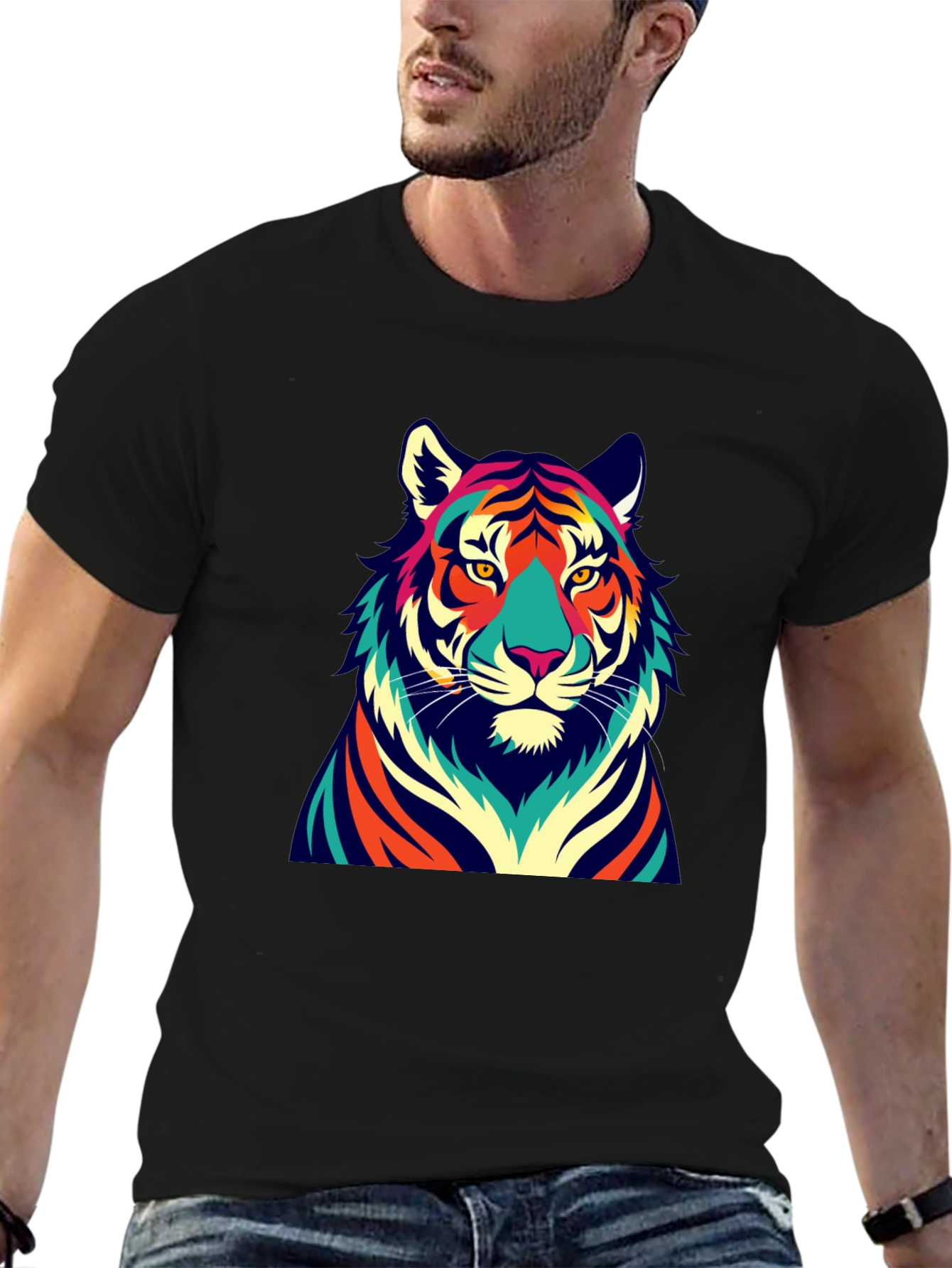 Vibrant Tiger Graphic Tee - Bold Style