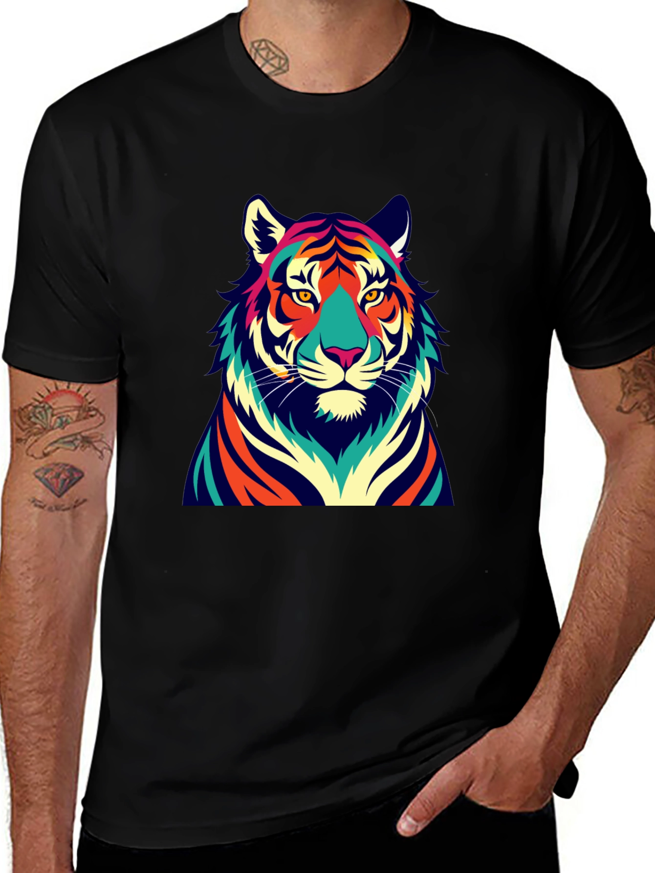 Vibrant Tiger Graphic Tee - Bold Style