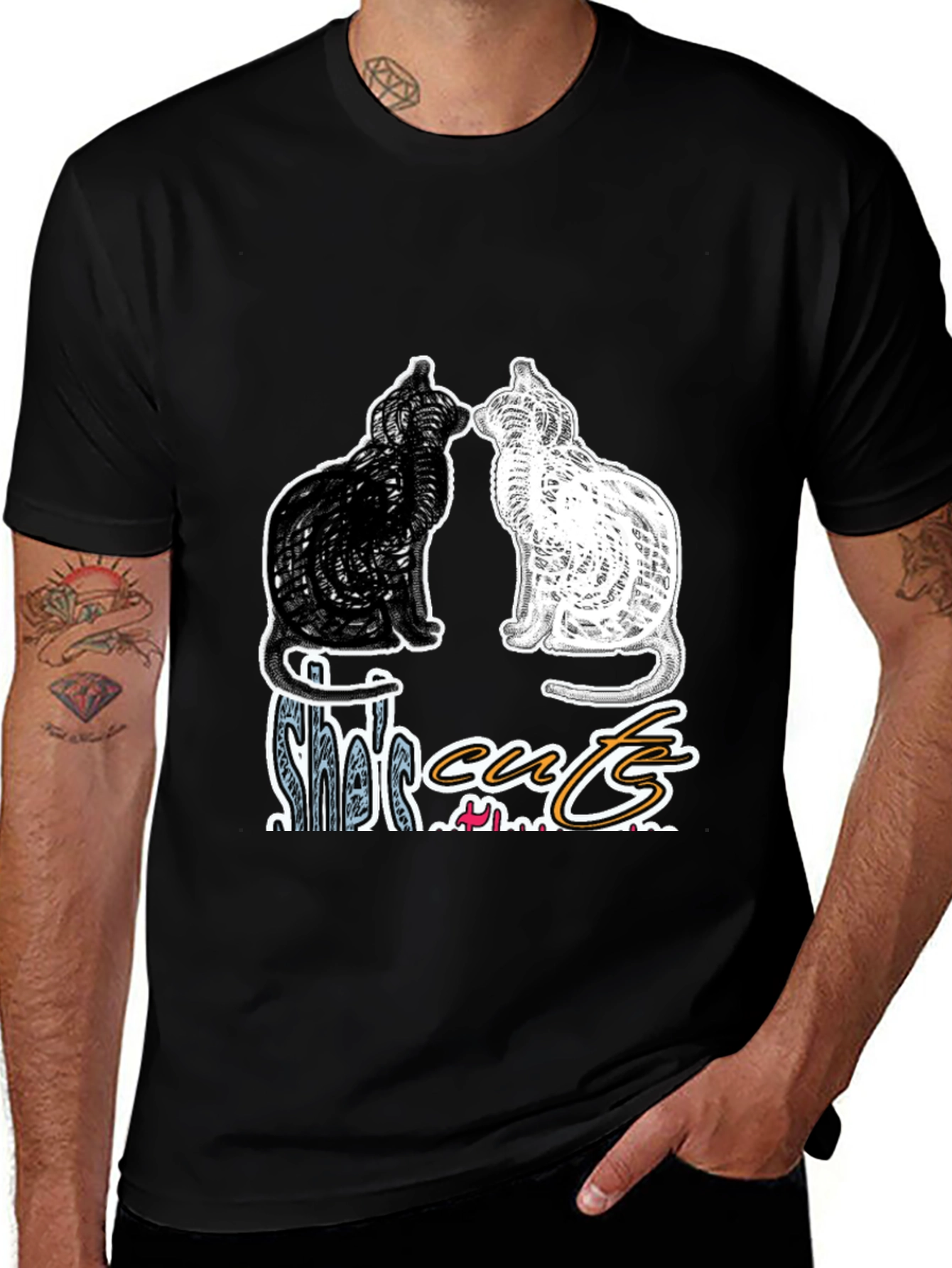 Shes Cute Cats Graphic T-Shirt