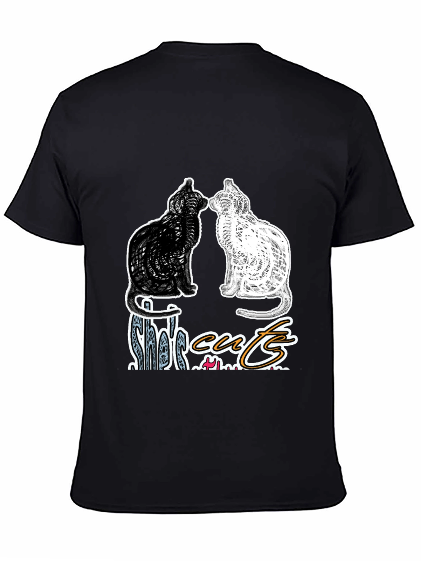 Shes Cute Cats Graphic T-Shirt