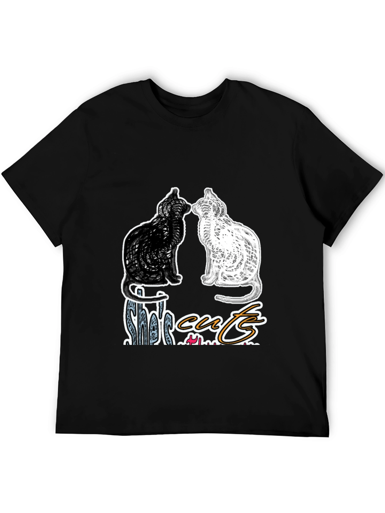 Shes Cute Cats Graphic T-Shirt