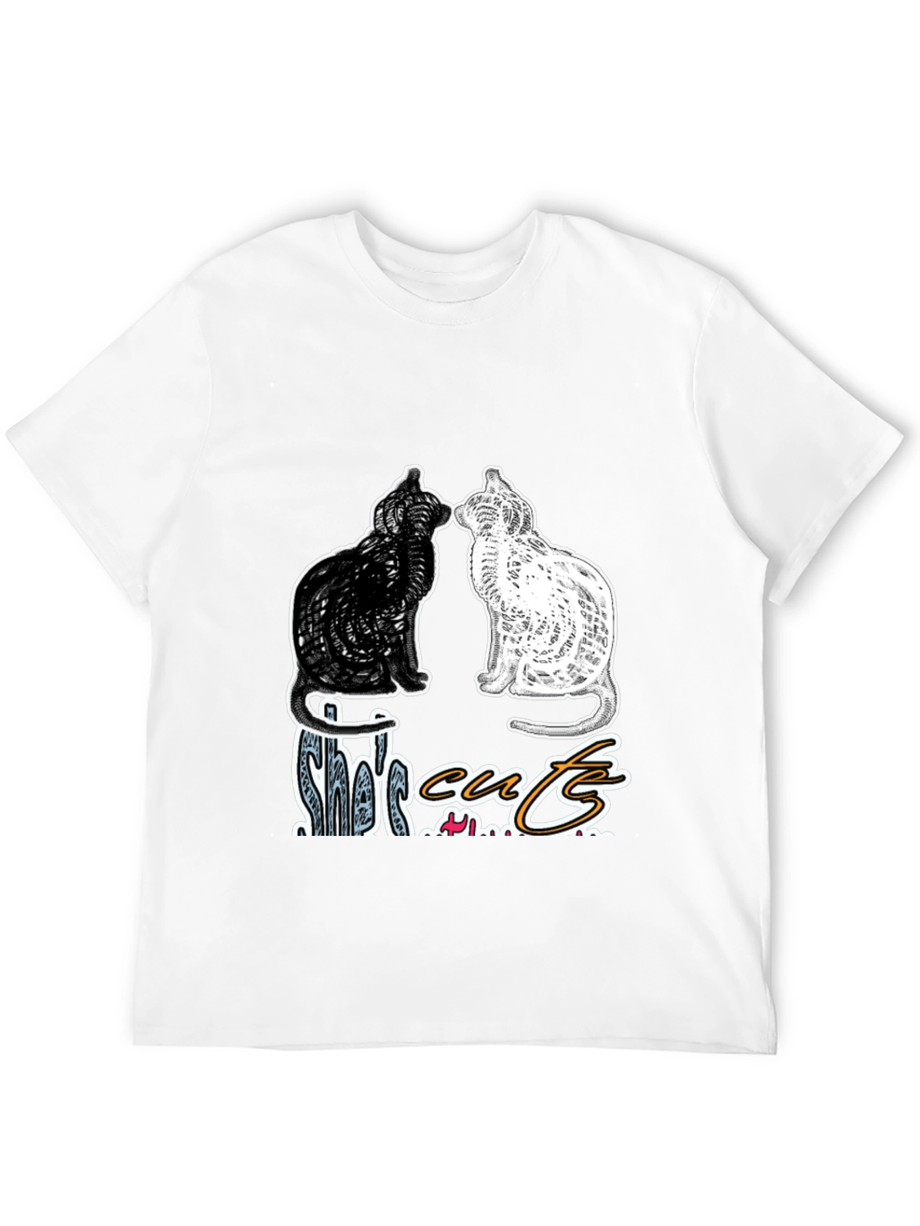 Shes Cute Cats Graphic T-Shirt