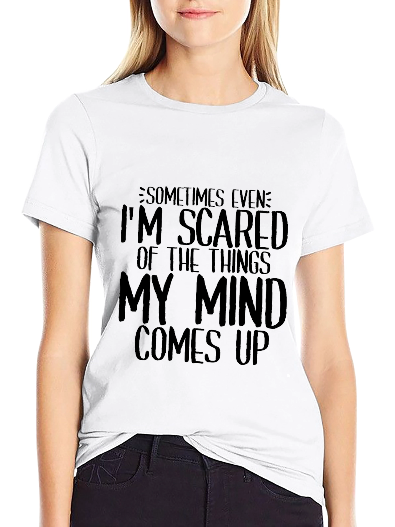 Scared of My Mind Black Graphic Tee