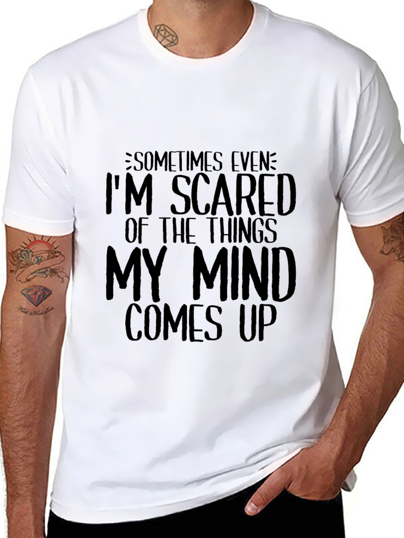 Scared of My Mind Black Graphic Tee