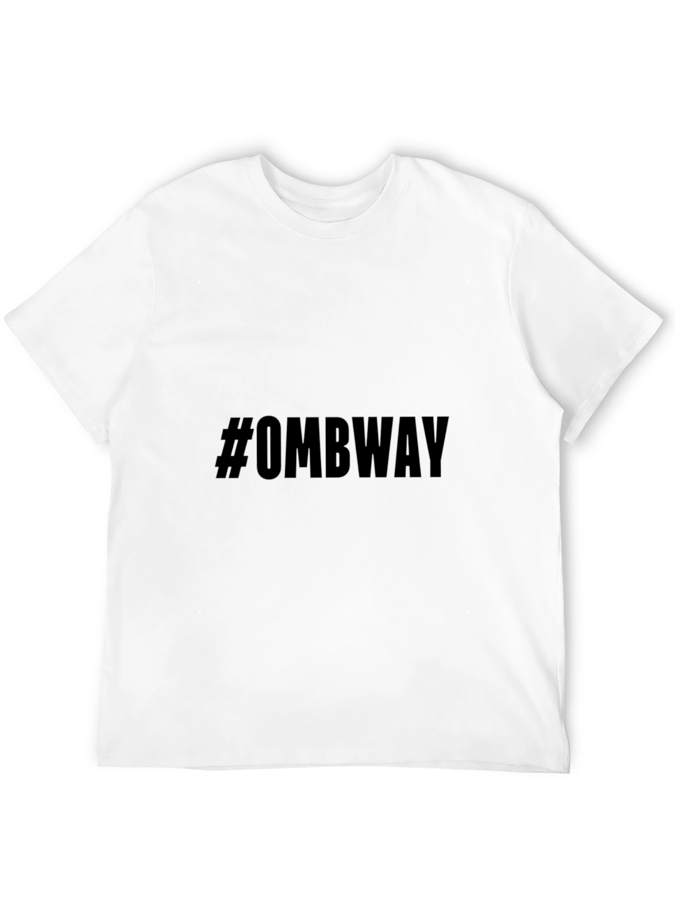 OMBWAY Mens Black Graphic Tee