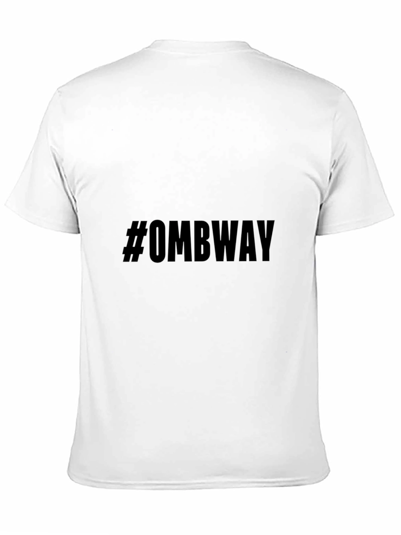 OMBWAY Mens Black Graphic Tee