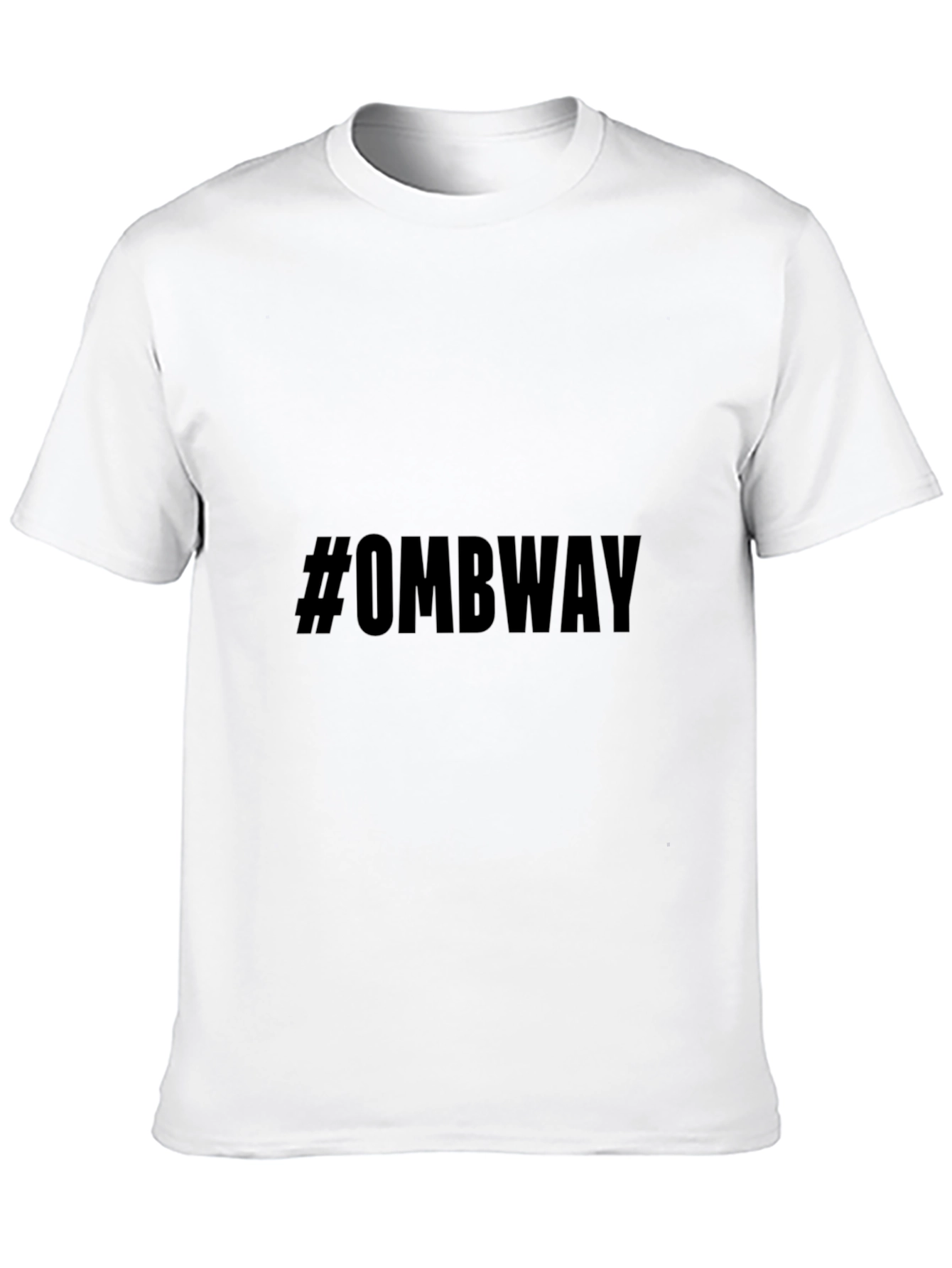 OMBWAY Mens Black Graphic Tee