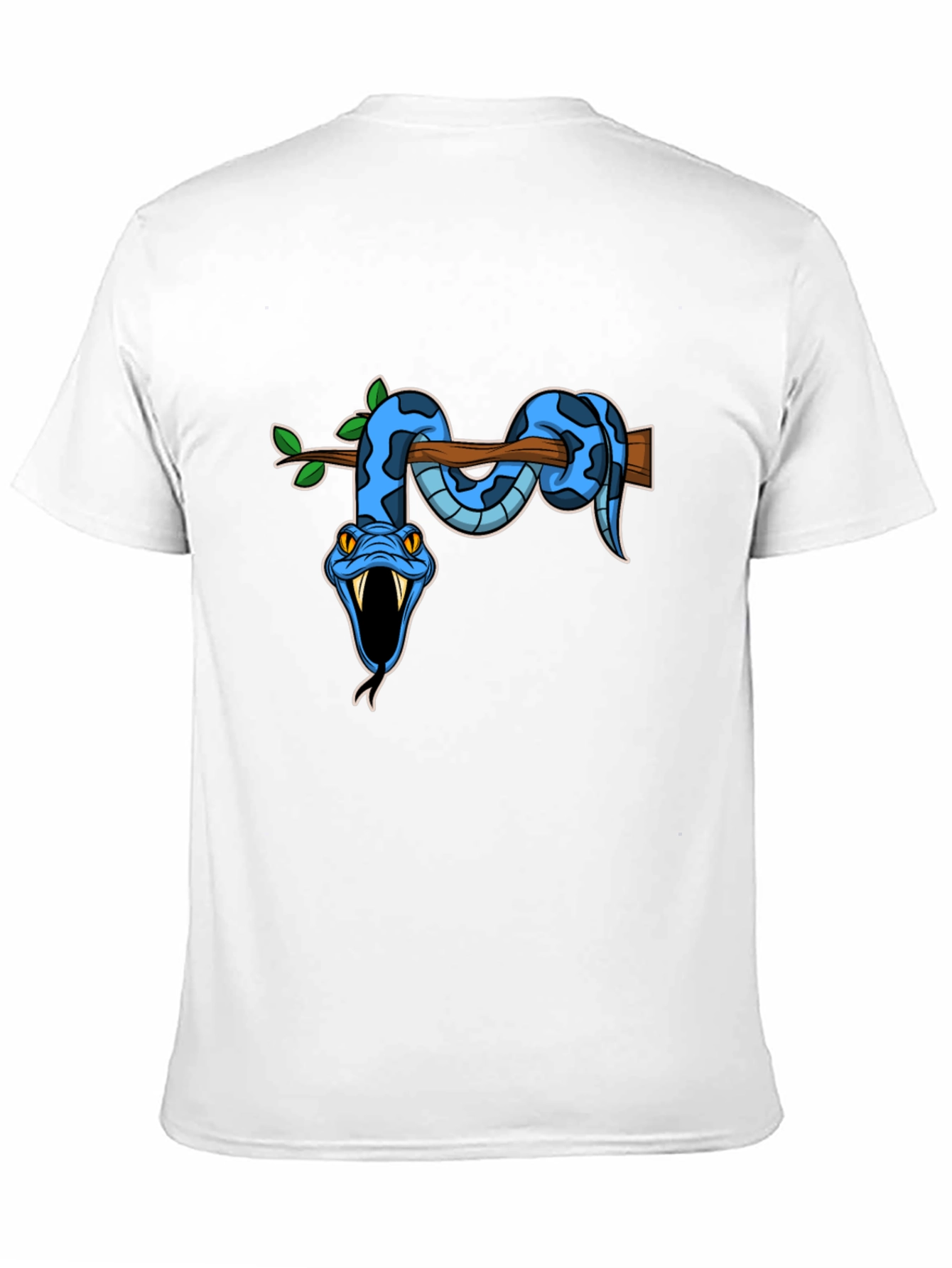 Snake on Branch Graphic Tee - Mens Black T-Shirt