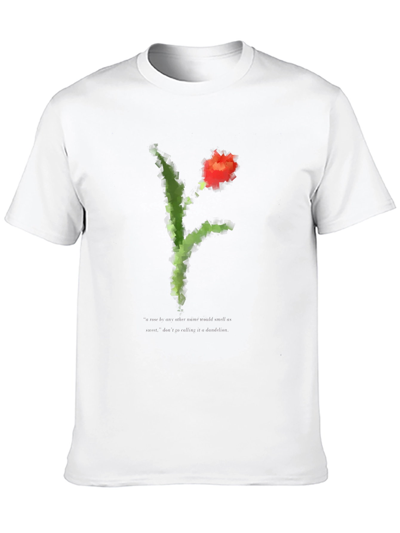 Abstract Floral Print Black T-Shirt