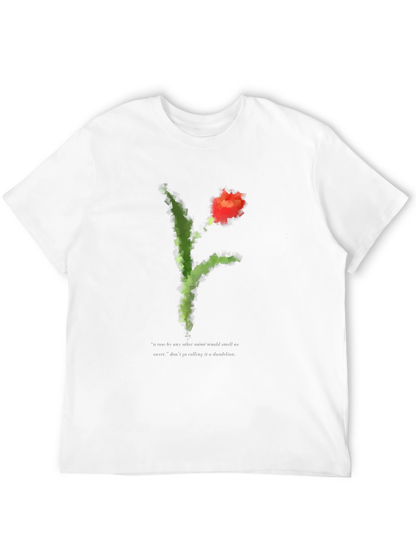 Abstract Floral Print Black T-Shirt