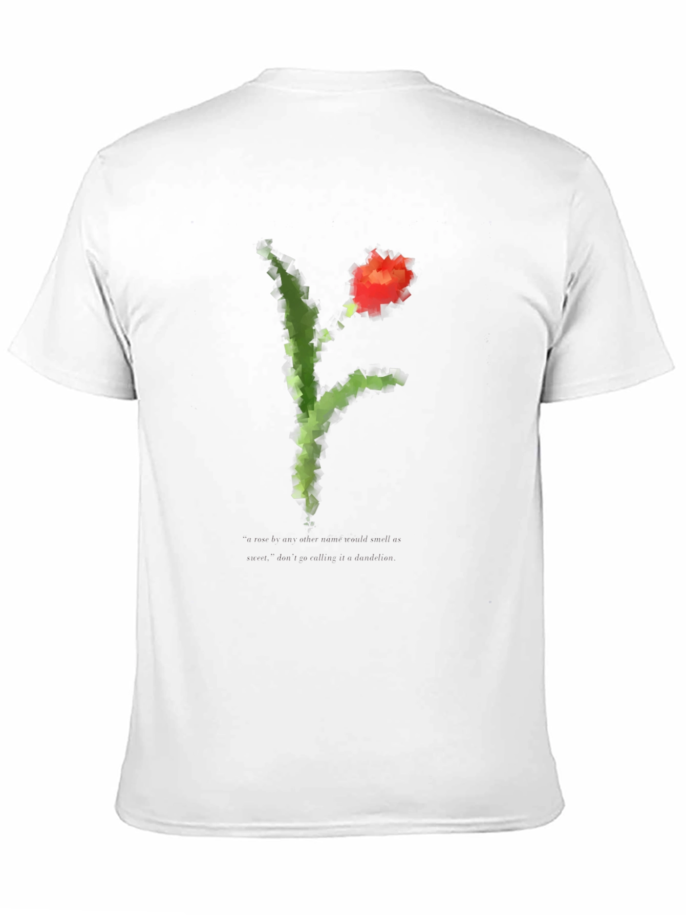 Abstract Floral Print Black T-Shirt