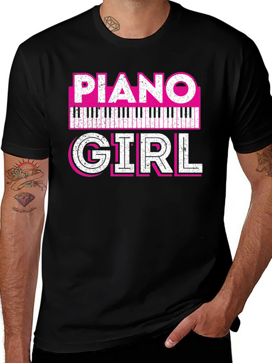 Piano Girl Graphic Tee - Musicians T-Shirt