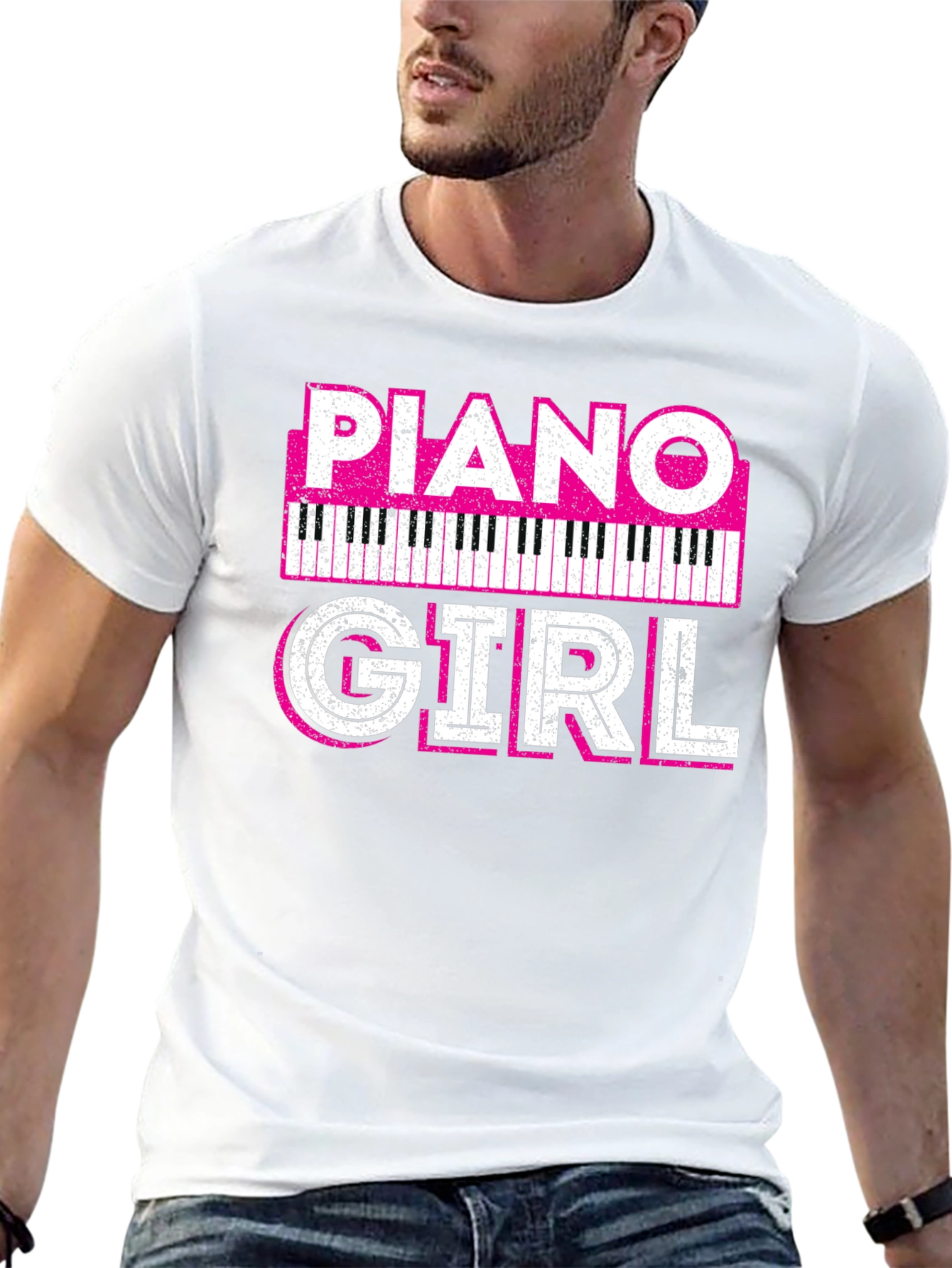 Piano Girl Graphic Tee - Musicians T-Shirt