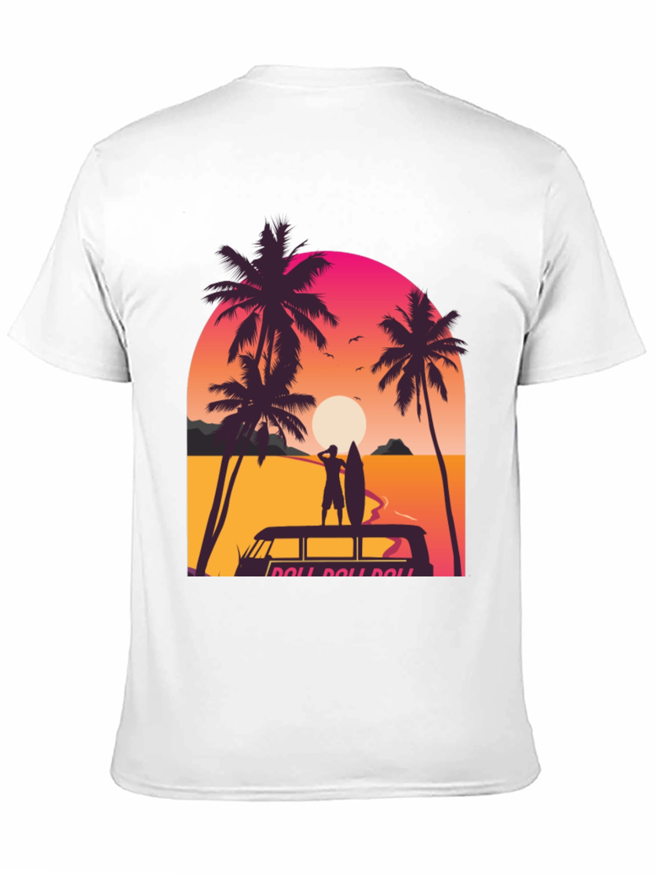 Sunset Surfer Graphic Tee - Beach Vibes
