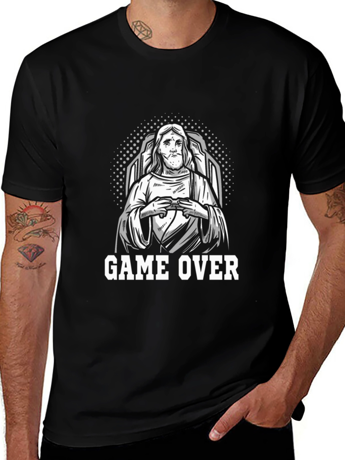 Game Over Jesus T-Shirt - Black
