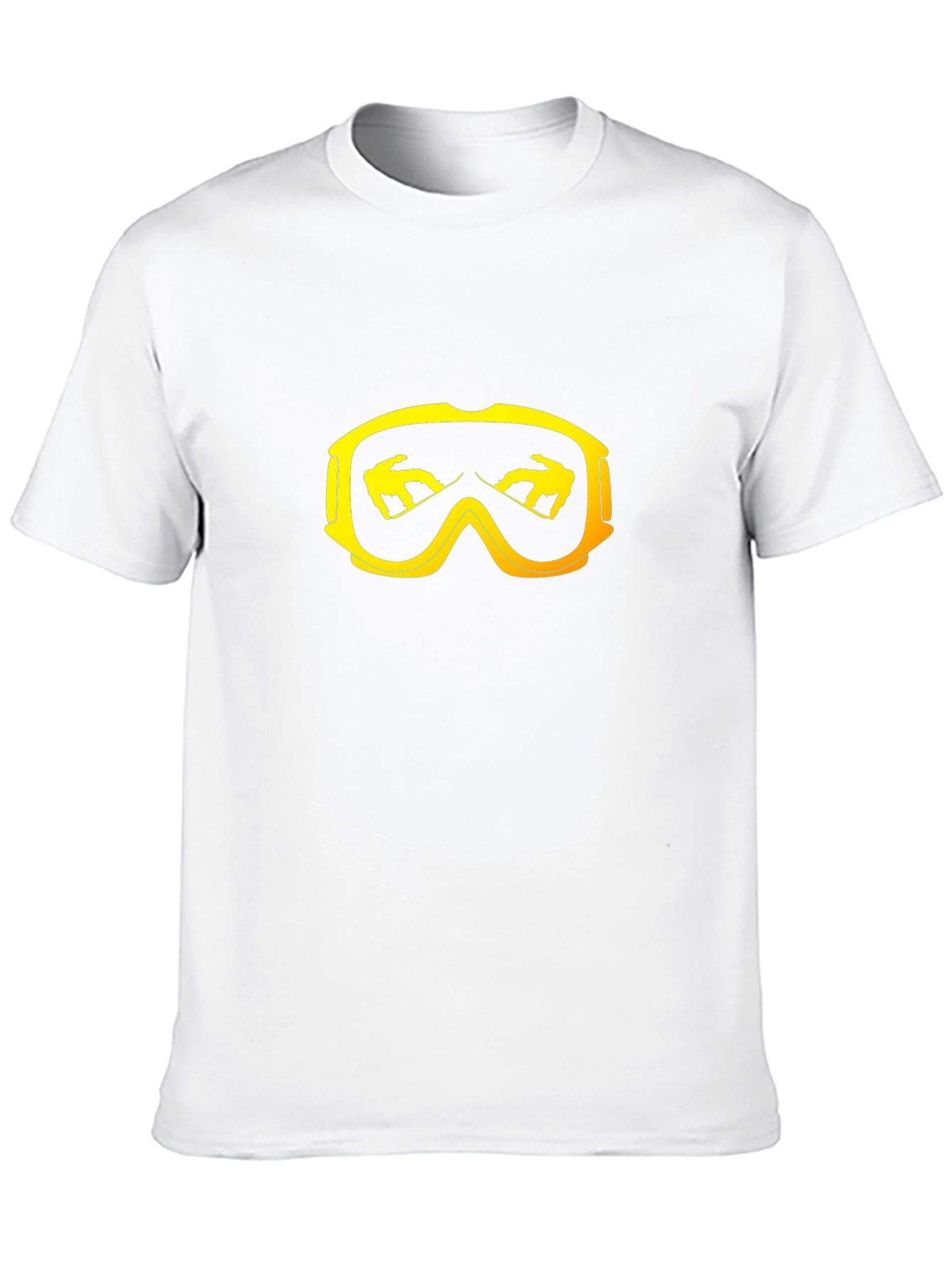 Snowboard Goggles Graphic Tee - Black Cotton T-Shirt