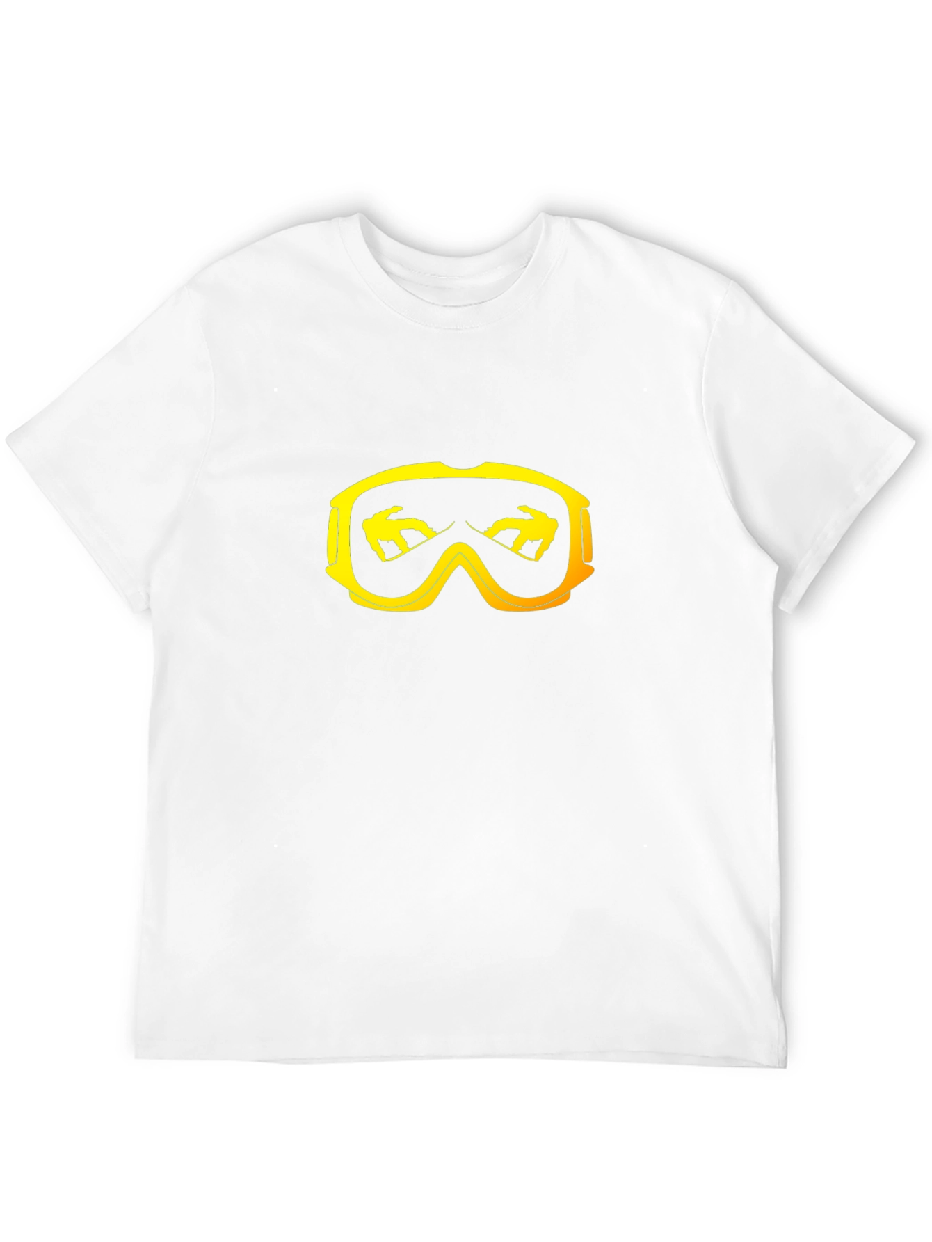 Snowboard Goggles Graphic Tee - Black Cotton T-Shirt