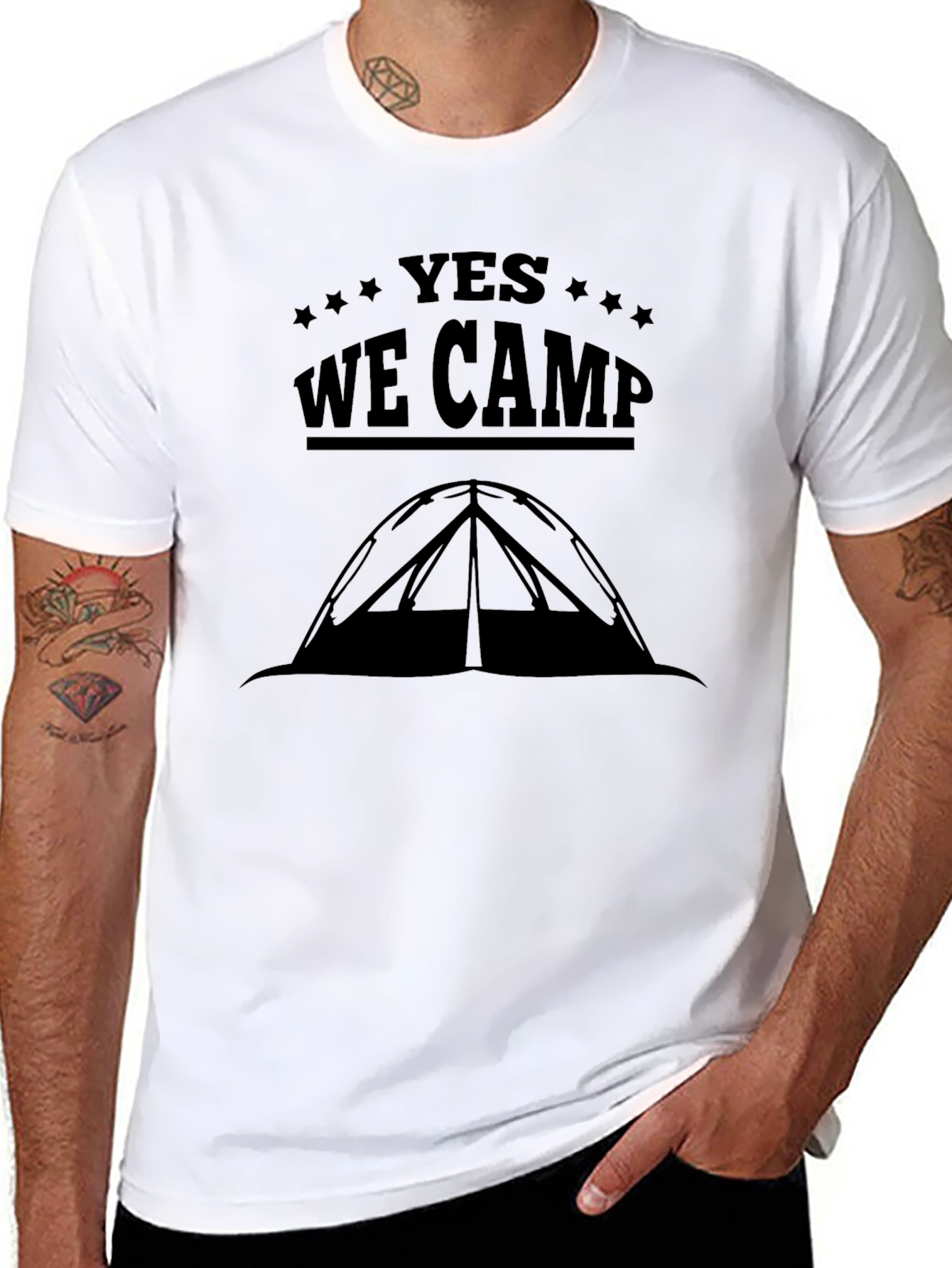 Yes We Camp Black T-Shirt