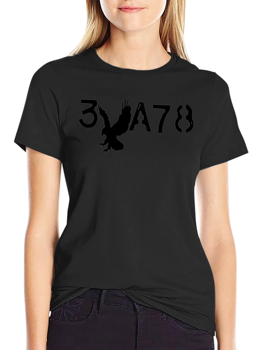 Mens Black Graphic T-Shirt - Eagle Design