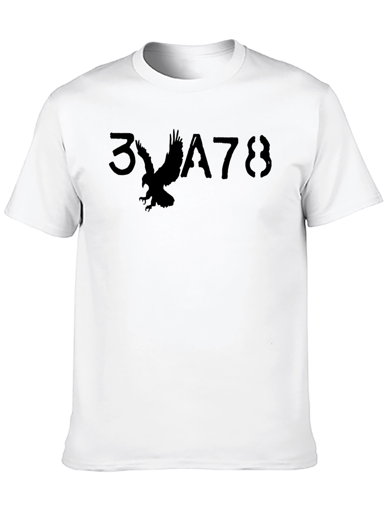 Mens Black Graphic T-Shirt - Eagle Design