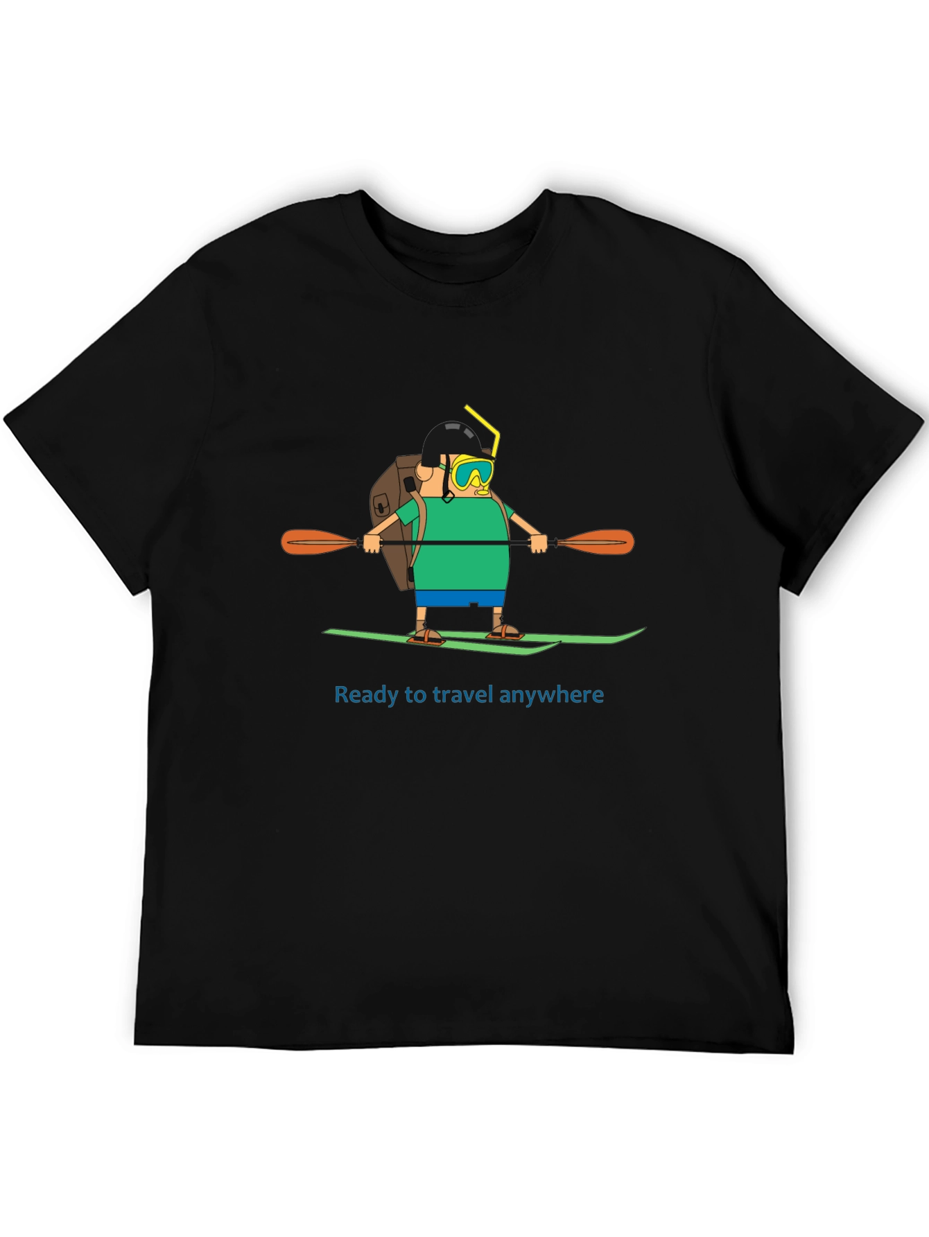 Traveler Cartoon Graphic T-Shirt