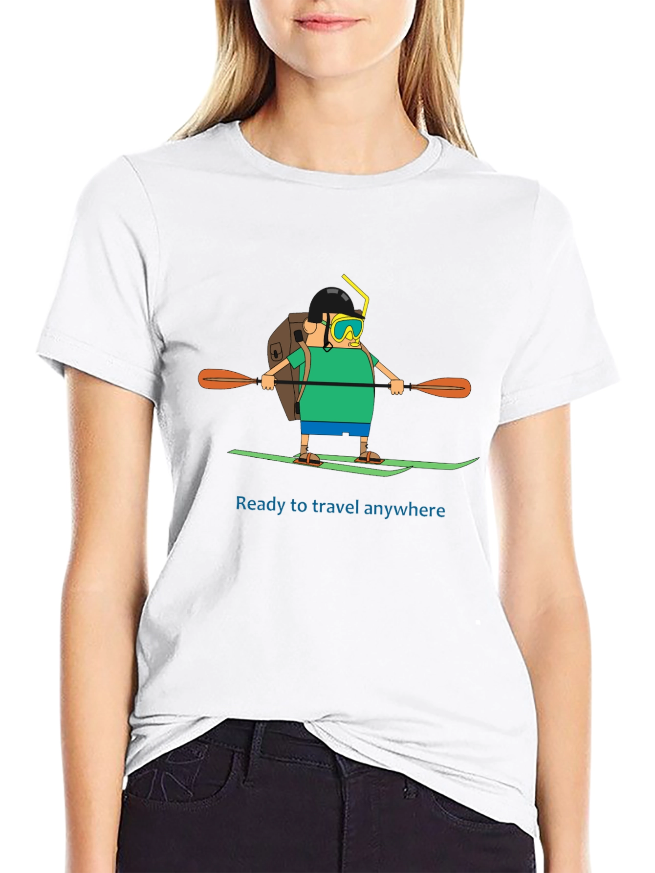Traveler Cartoon Graphic T-Shirt