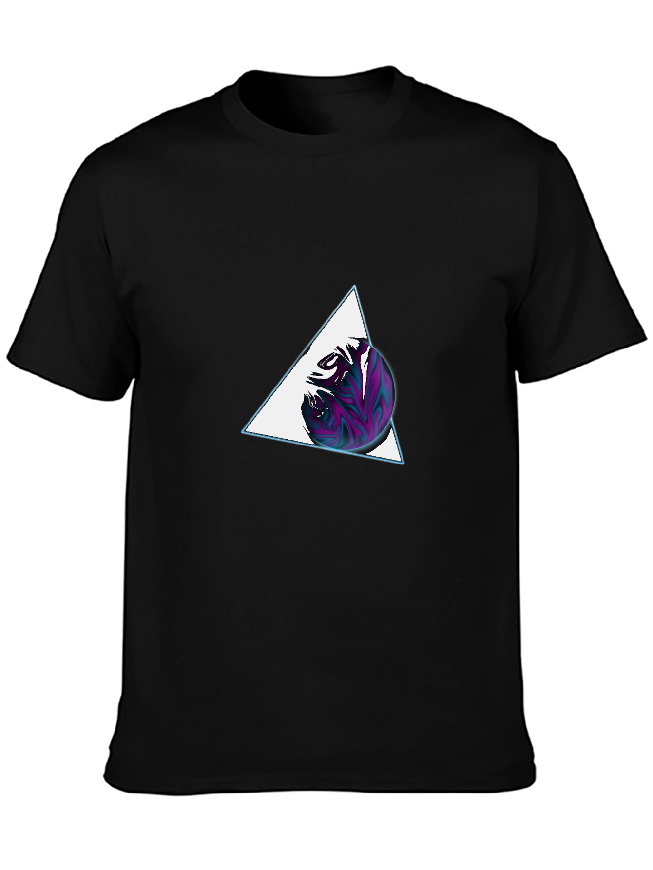 Abstract Triangle Sphere Graphic Tee