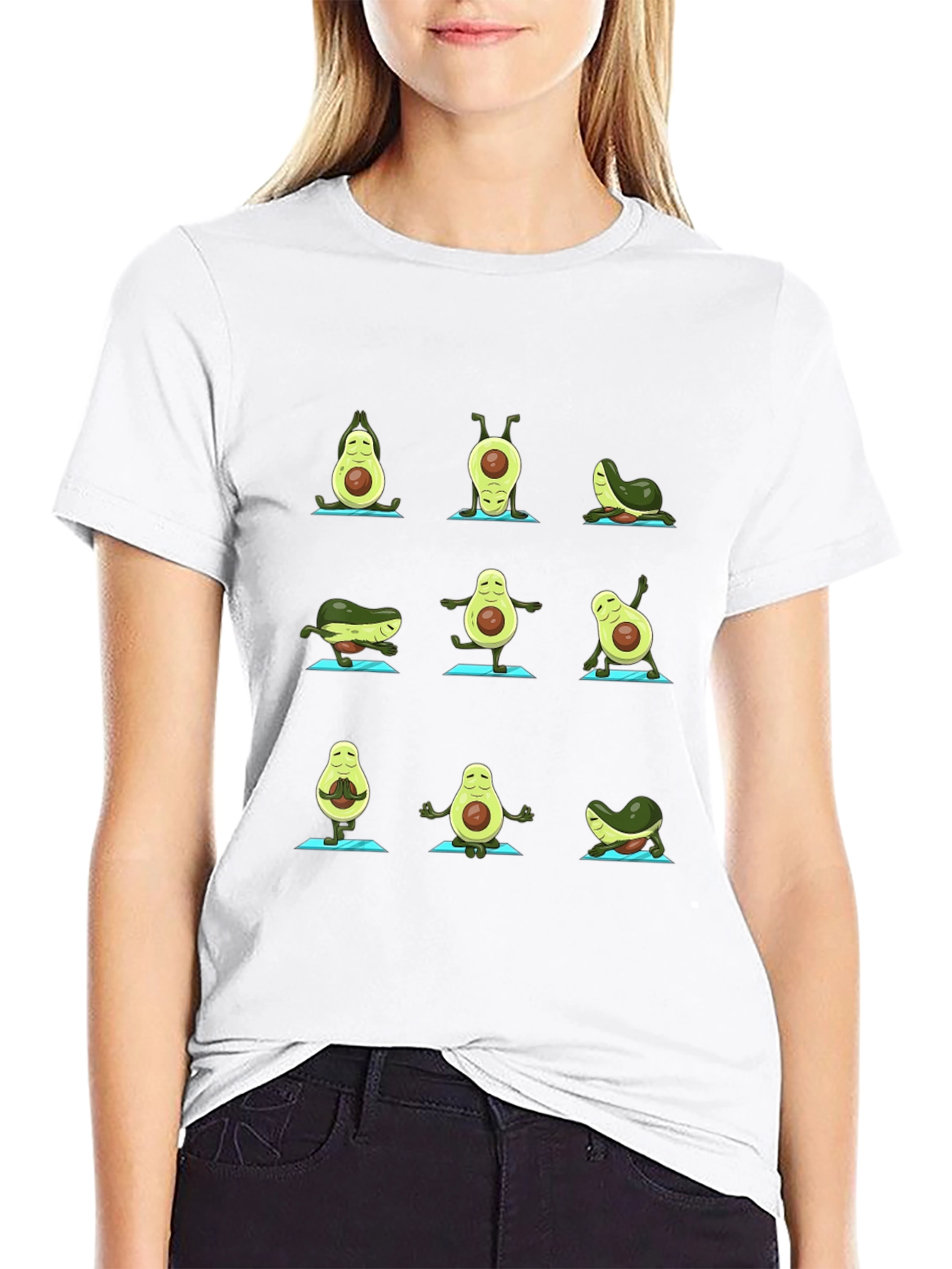 Yoga Avocado Black T-Shirt