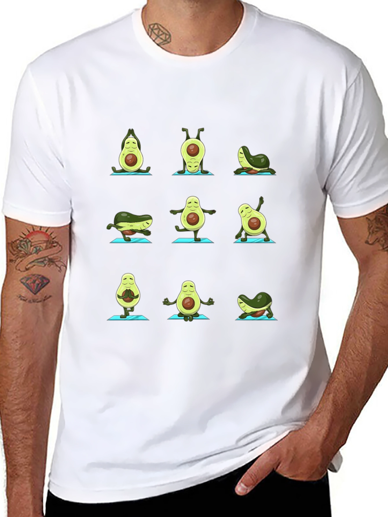 Yoga Avocado Black T-Shirt