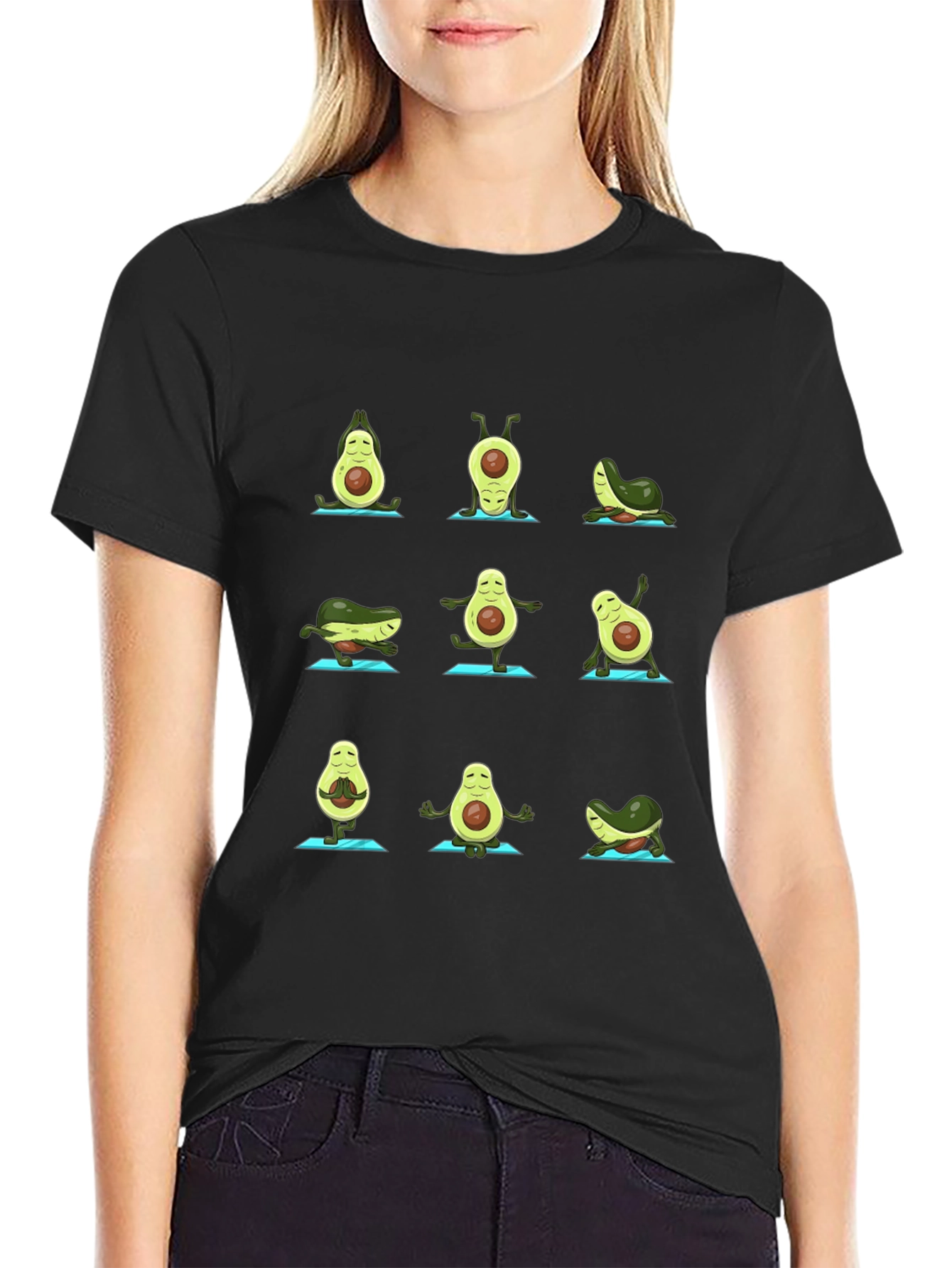 Yoga Avocado Black T-Shirt