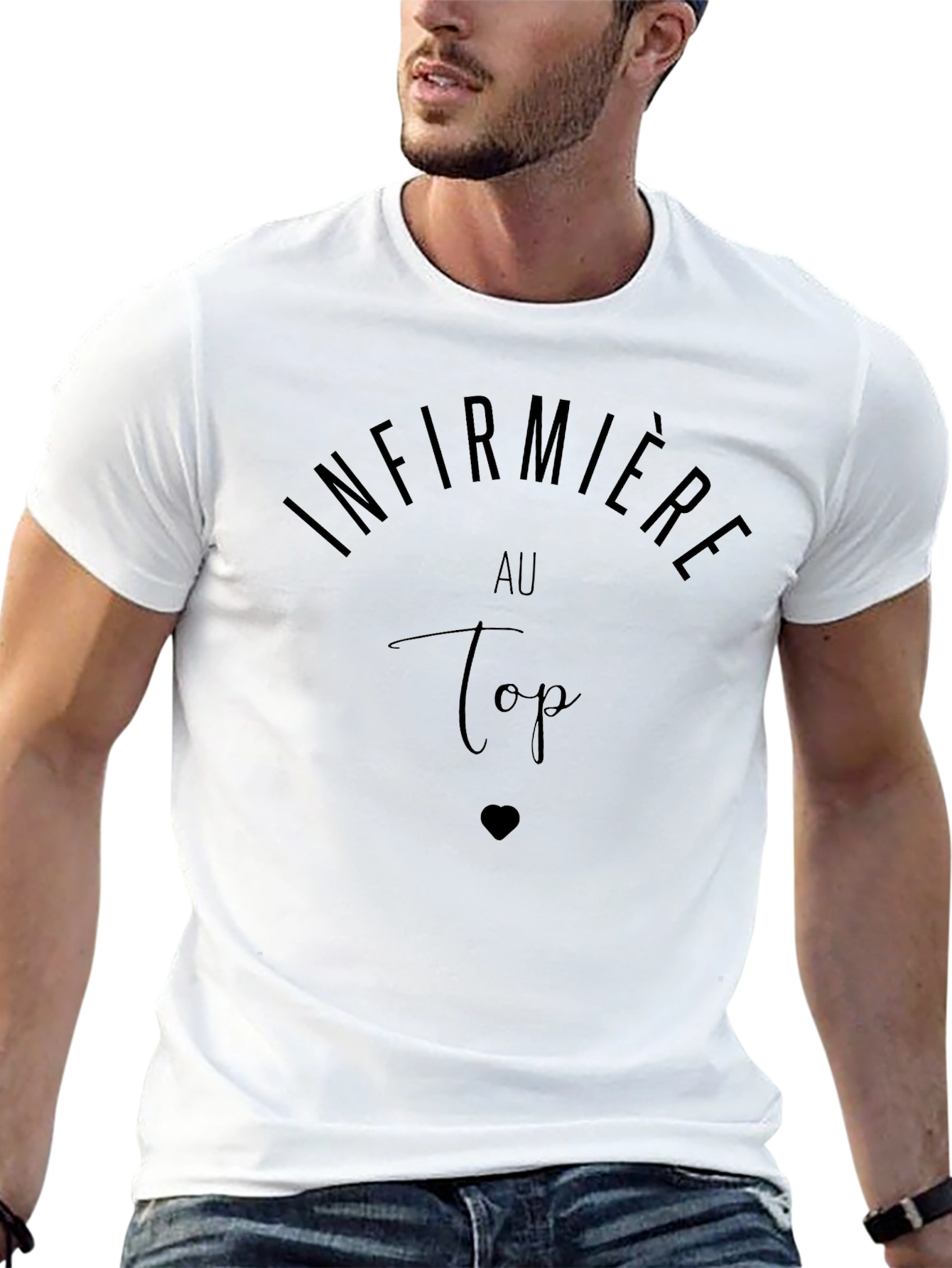 Infirmiere Au Top Black Tee