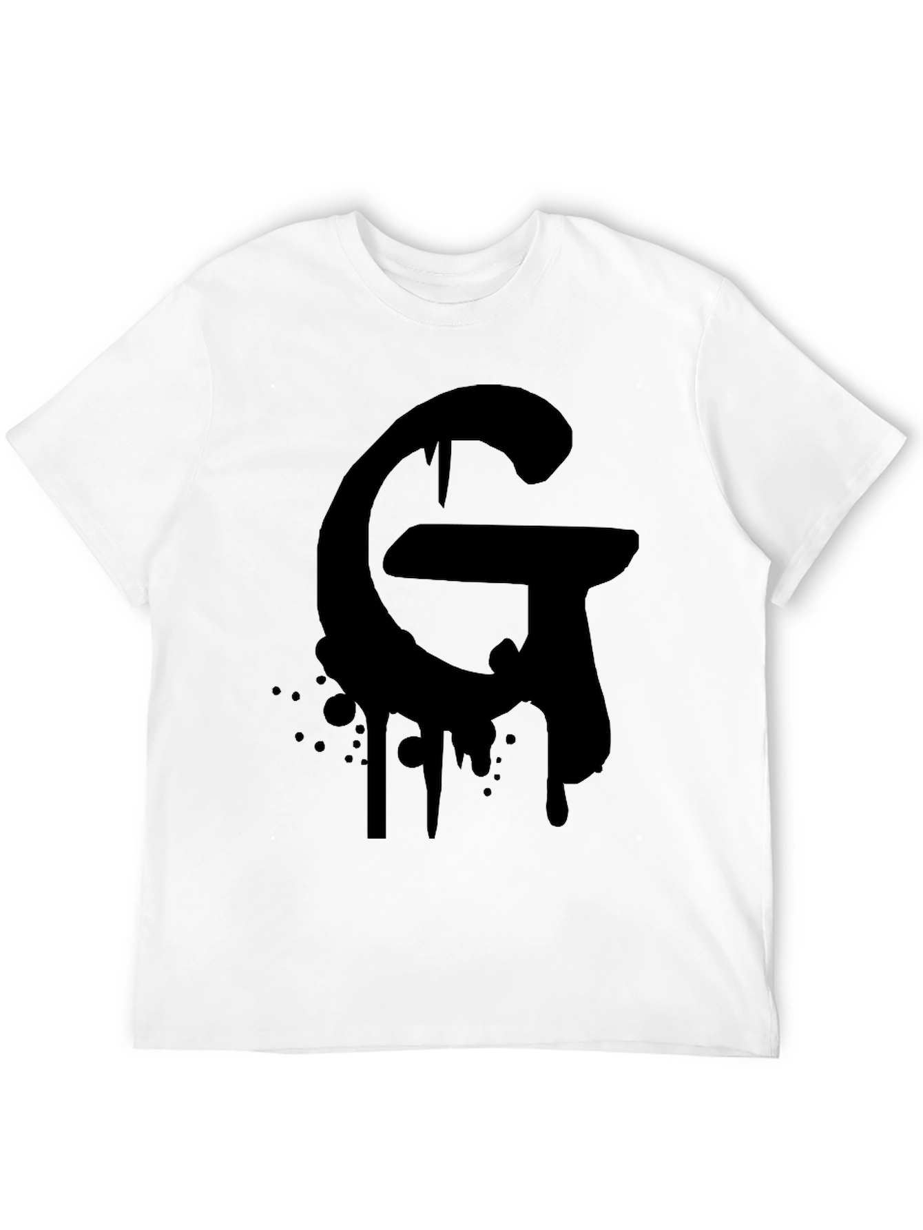 Mens Black Graphic G T-Shirt