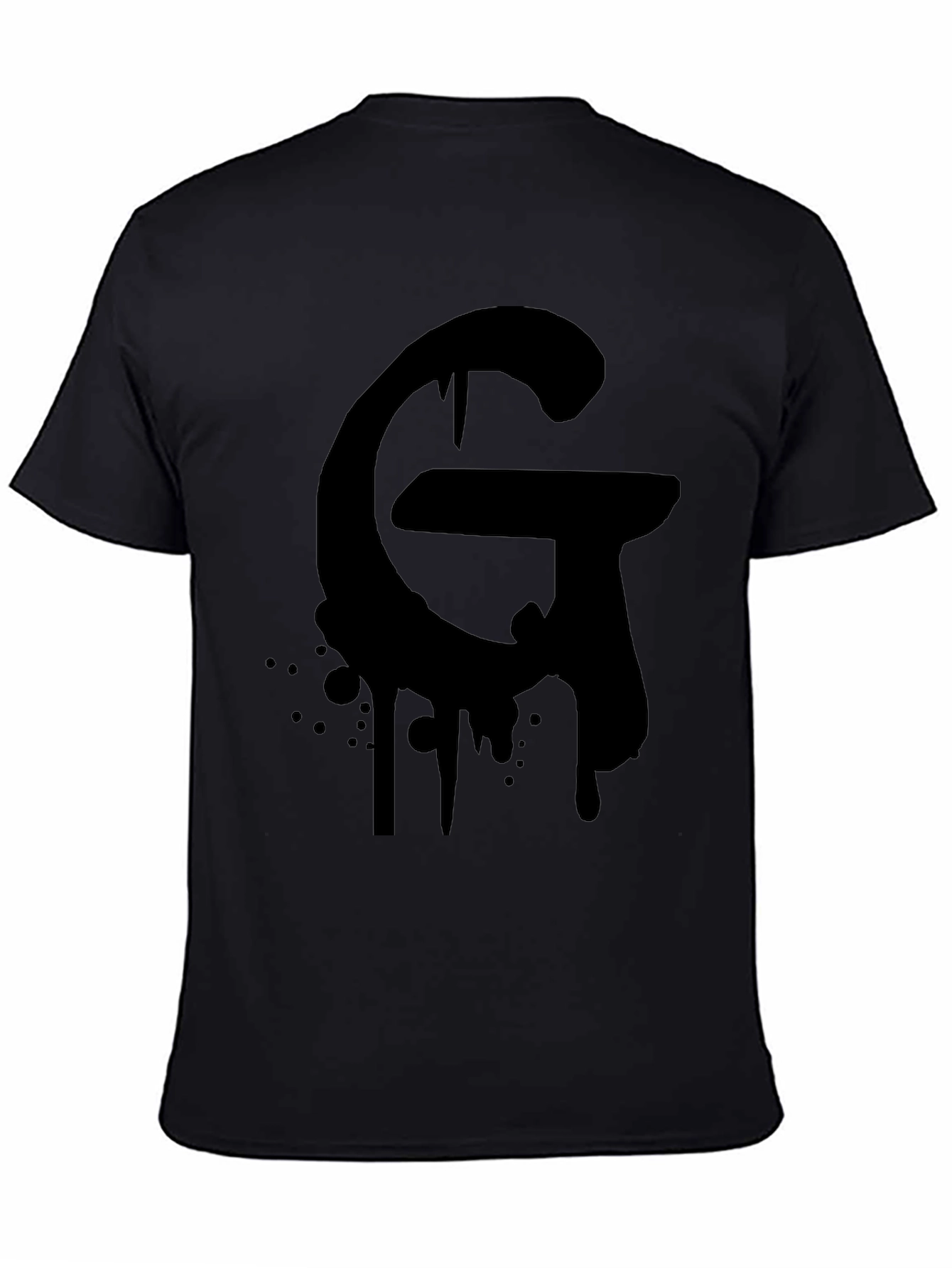 Mens Black Graphic G T-Shirt