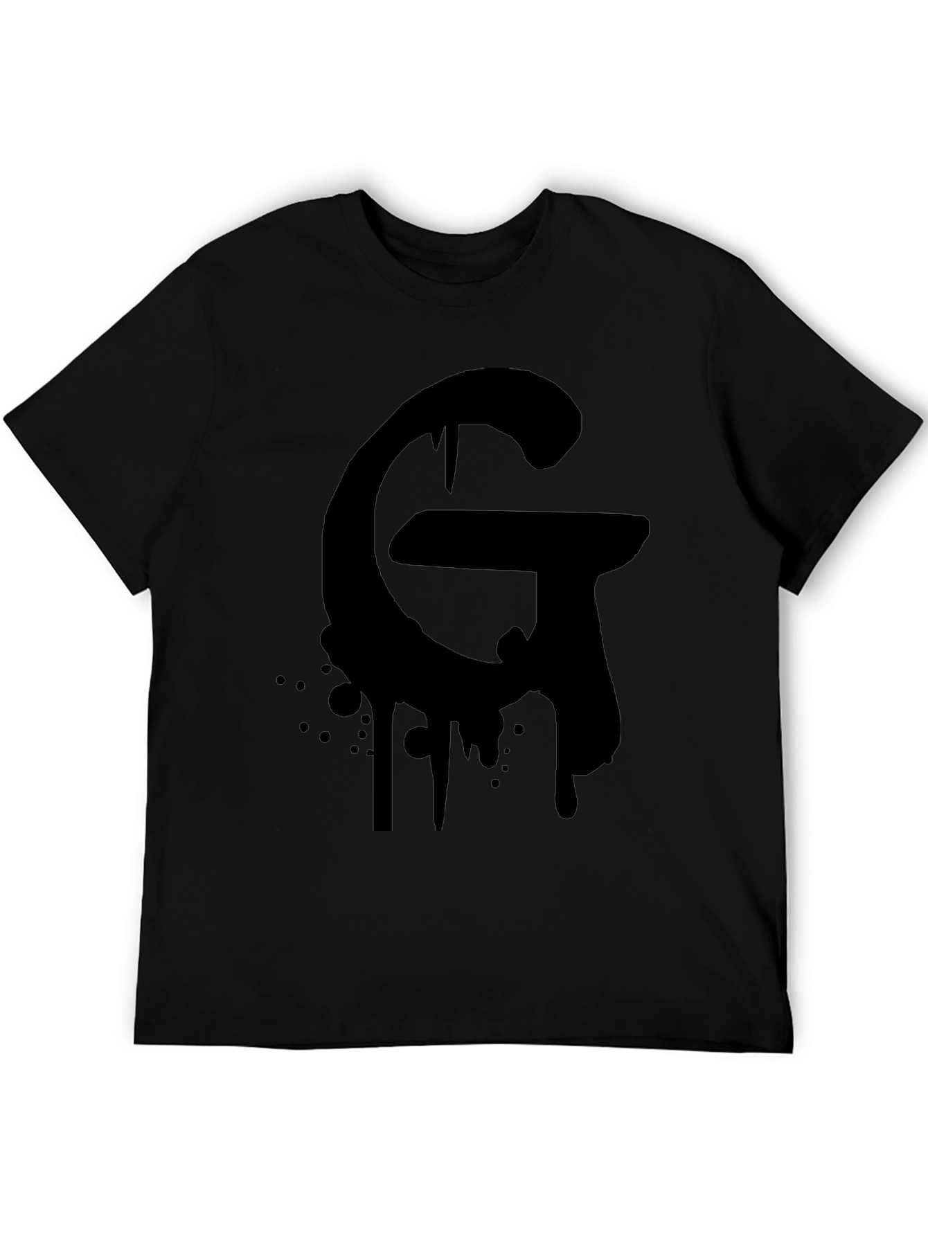 Mens Black Graphic G T-Shirt