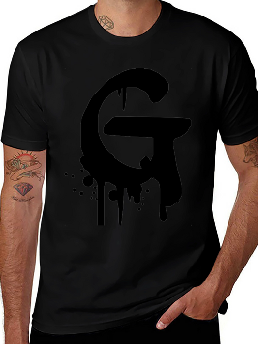 Mens Black Graphic G T-Shirt