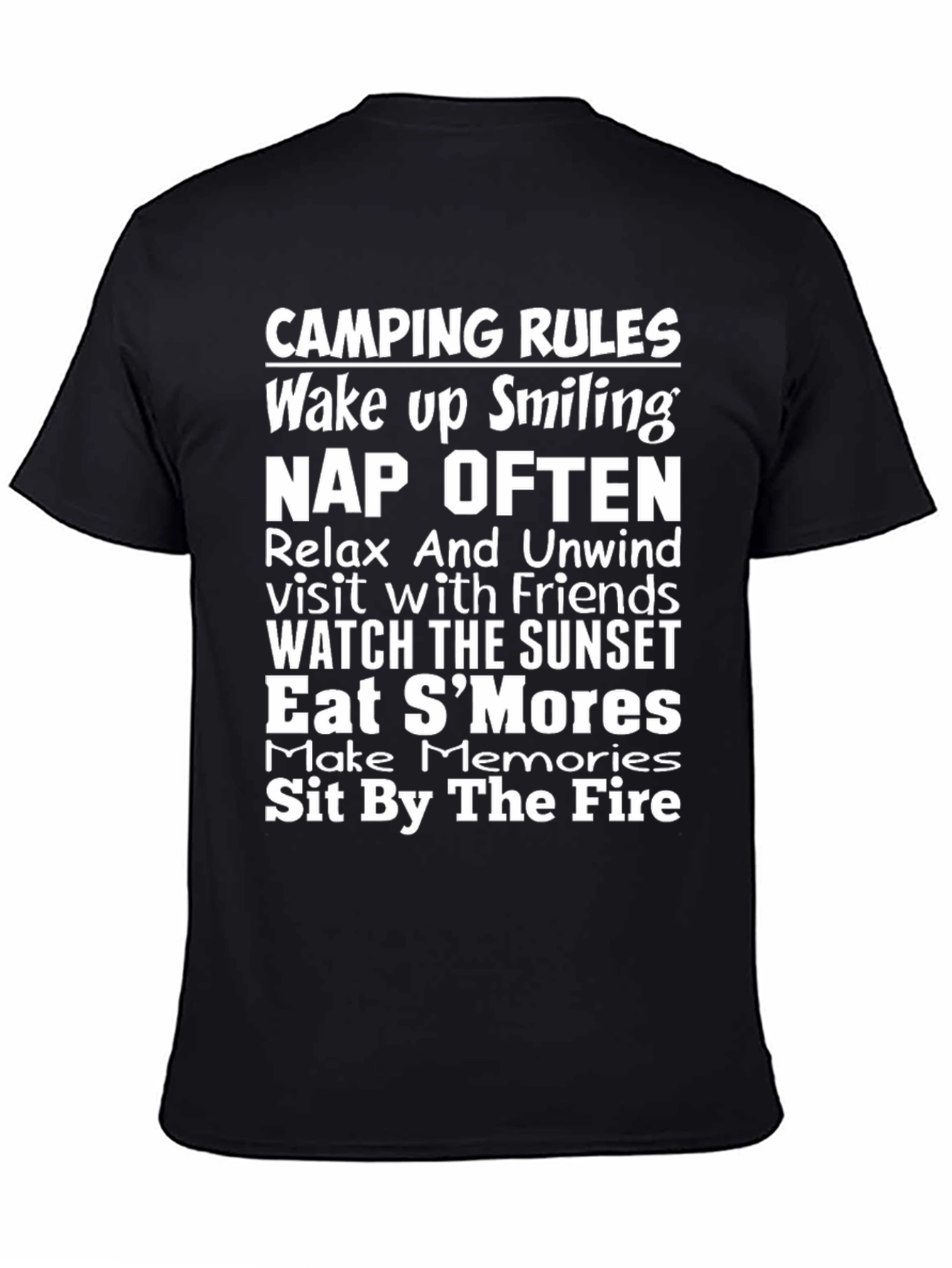 Camping Rules Graphic T-Shirt