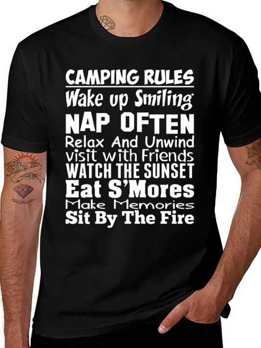 Camping Rules Graphic T-Shirt
