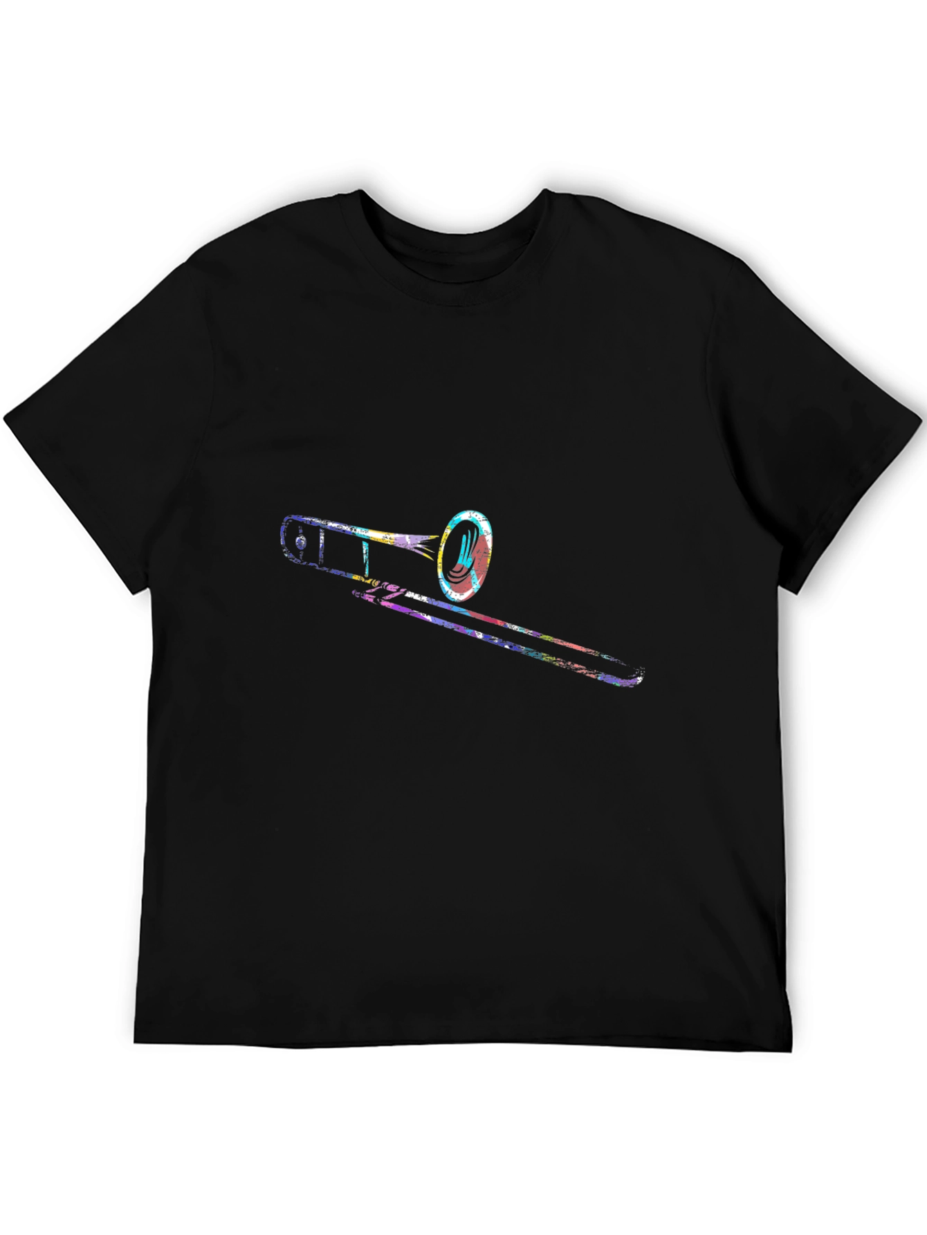 Trombone Graphic Print Black T-Shirt